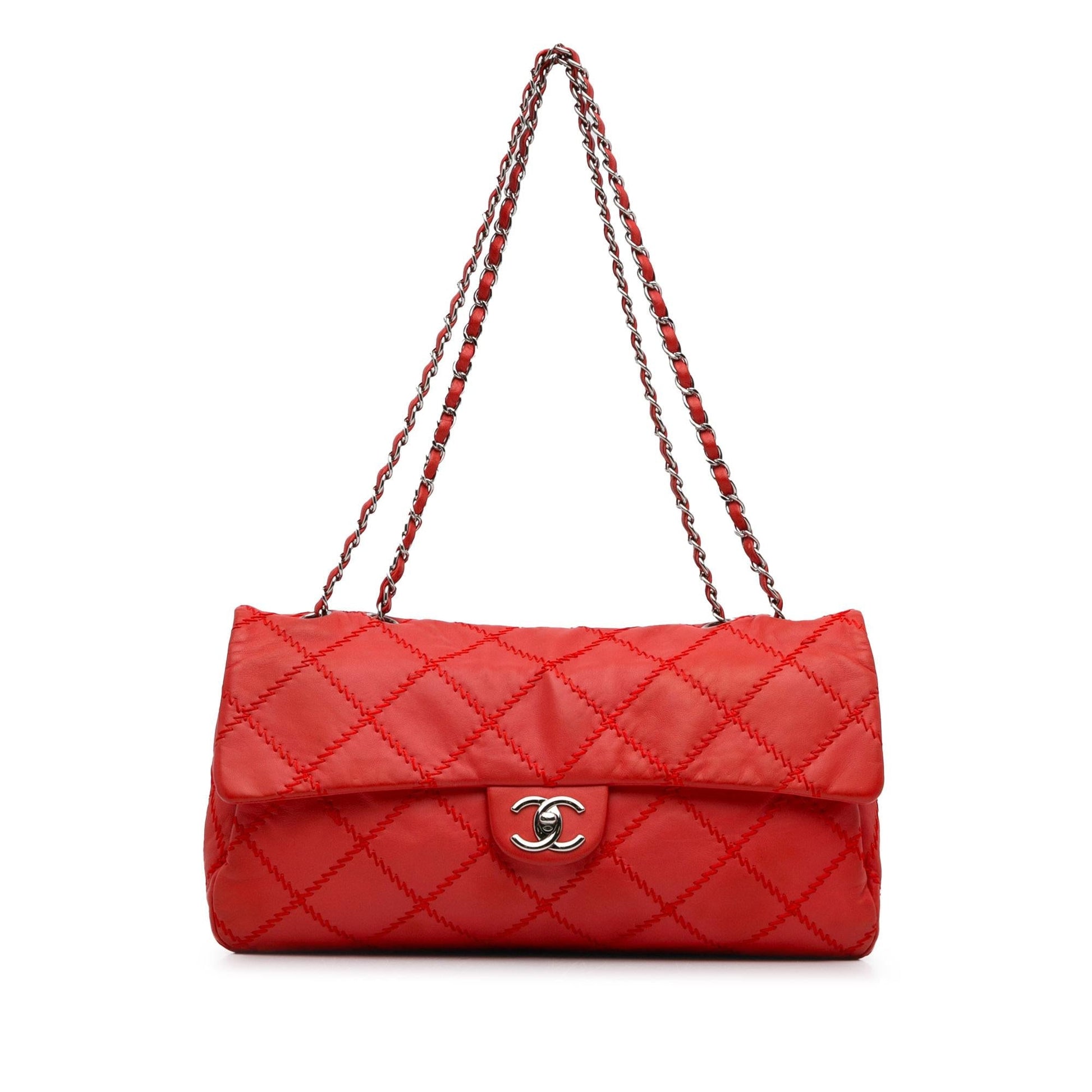 Chanel Large Ultimate Stitch Lambskin Flap (Shg-Eppuhv) Bag