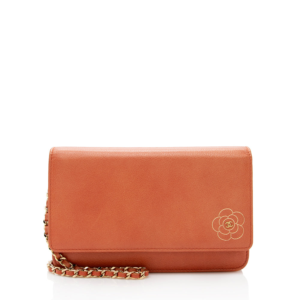 Chanel Camellia on SHF Leather Wallet Case