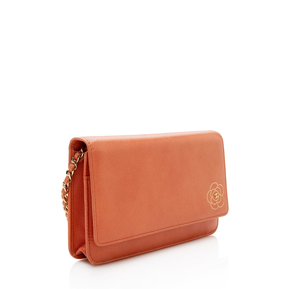 Chanel Camellia on SHF Leather Wallet Case