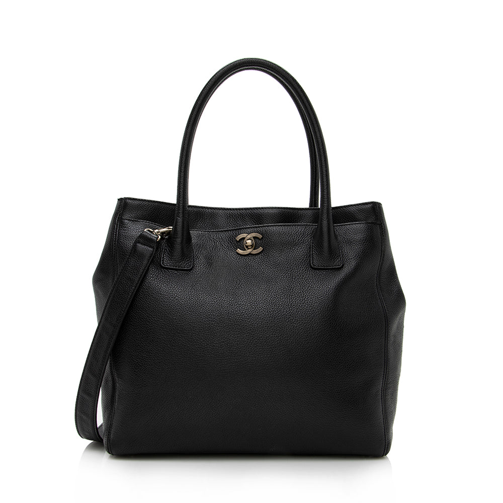 Chanel Leather Cerf Classic Executive Tall Tote (shf-14095)