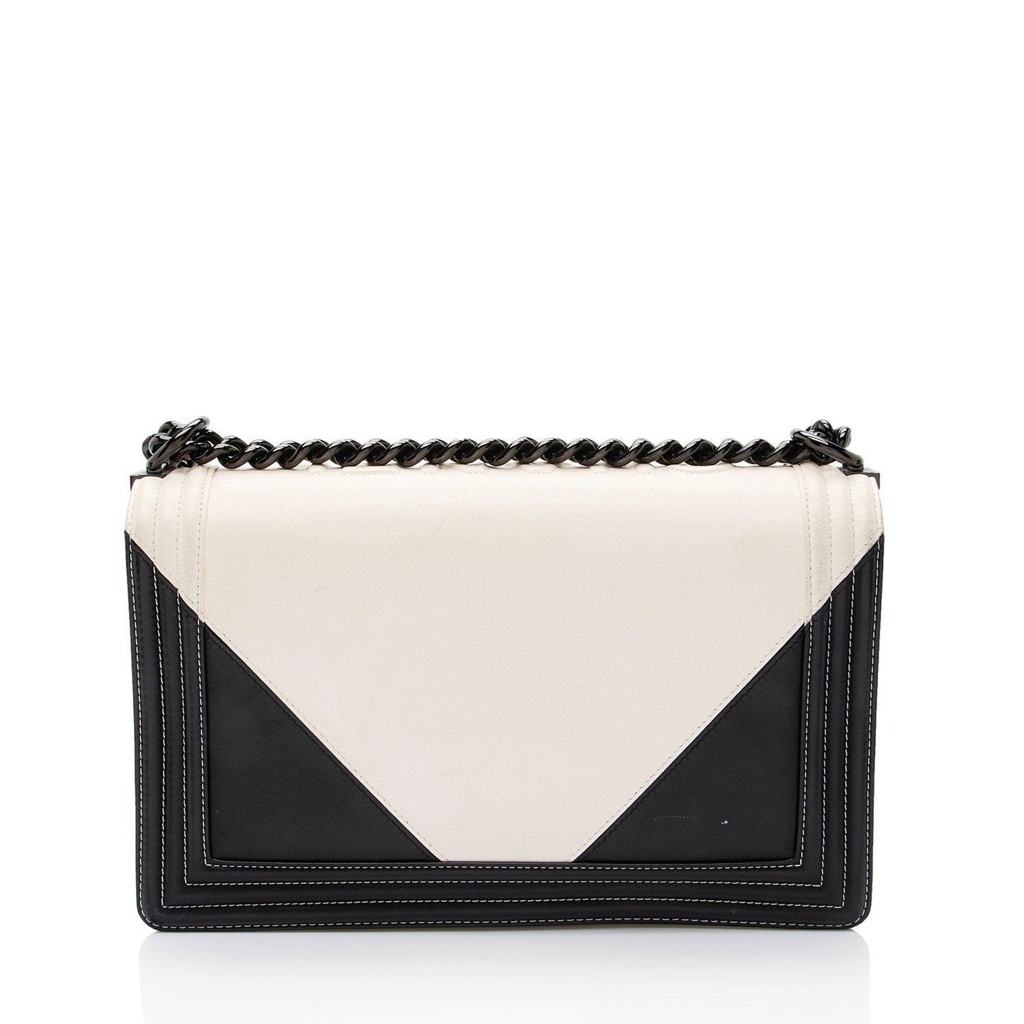 Chanel Geometric Boy Leather Handbag