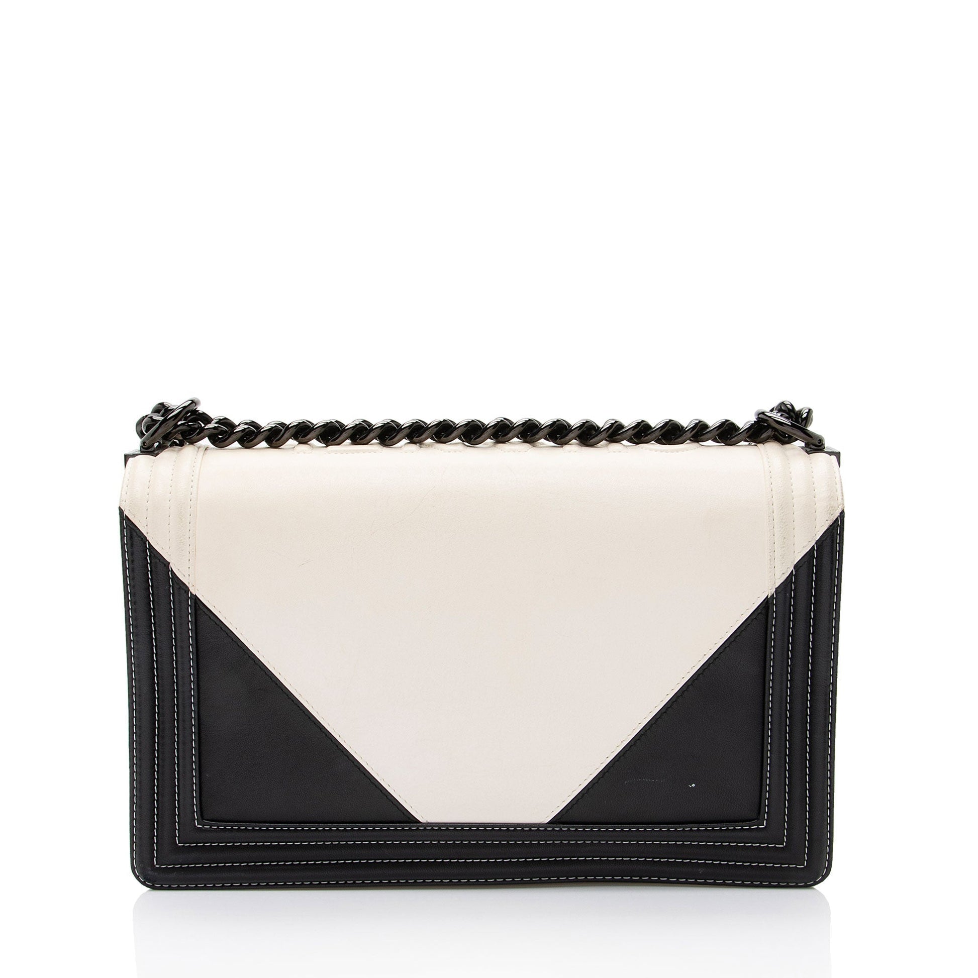 Chanel Geometric Boy Leather Handbag