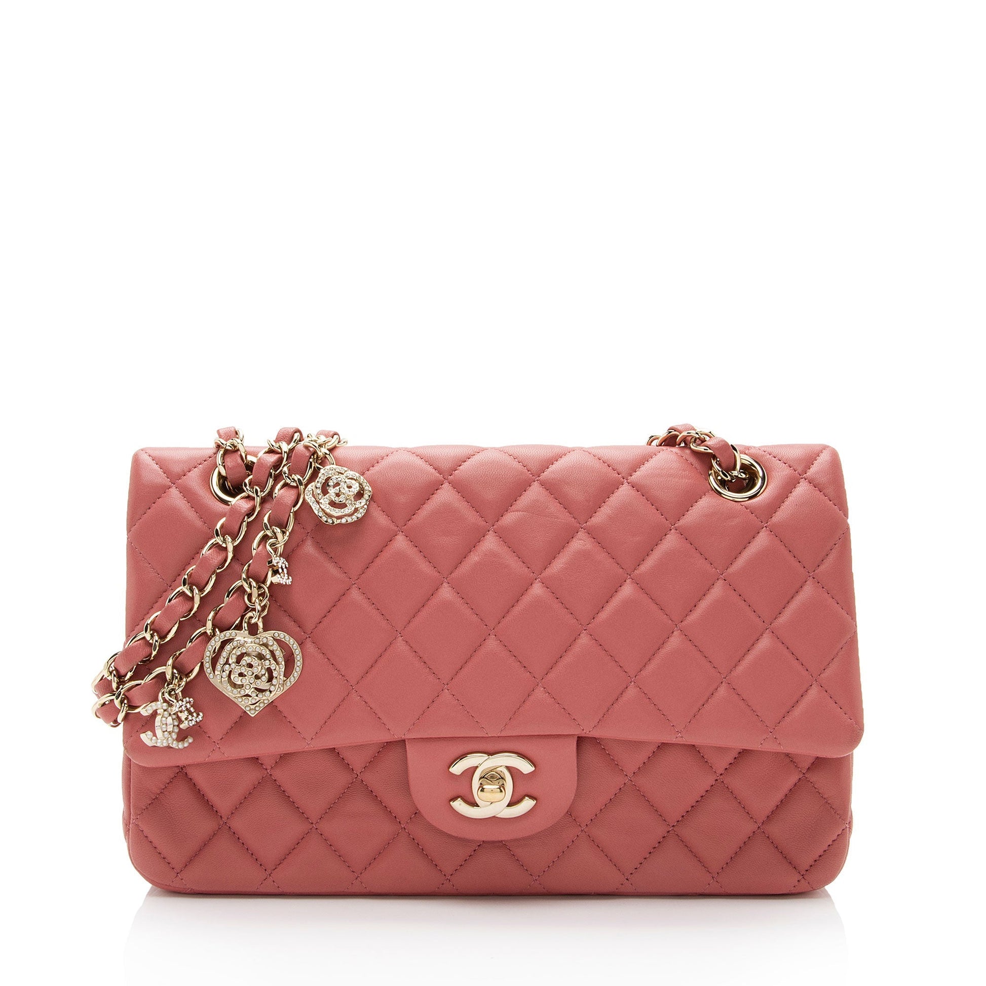 Chanel Limited Edition Lambskin Valentine Classic Single Shoulder Bag