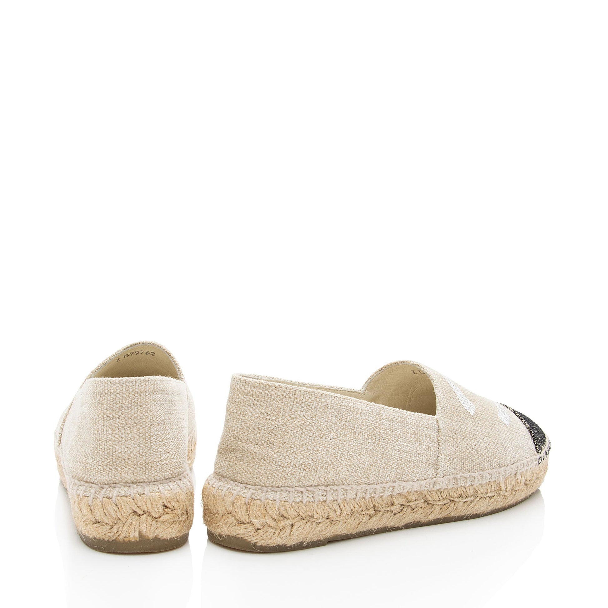 Chanel Linen Sequin CC Espadrilles Handbag
