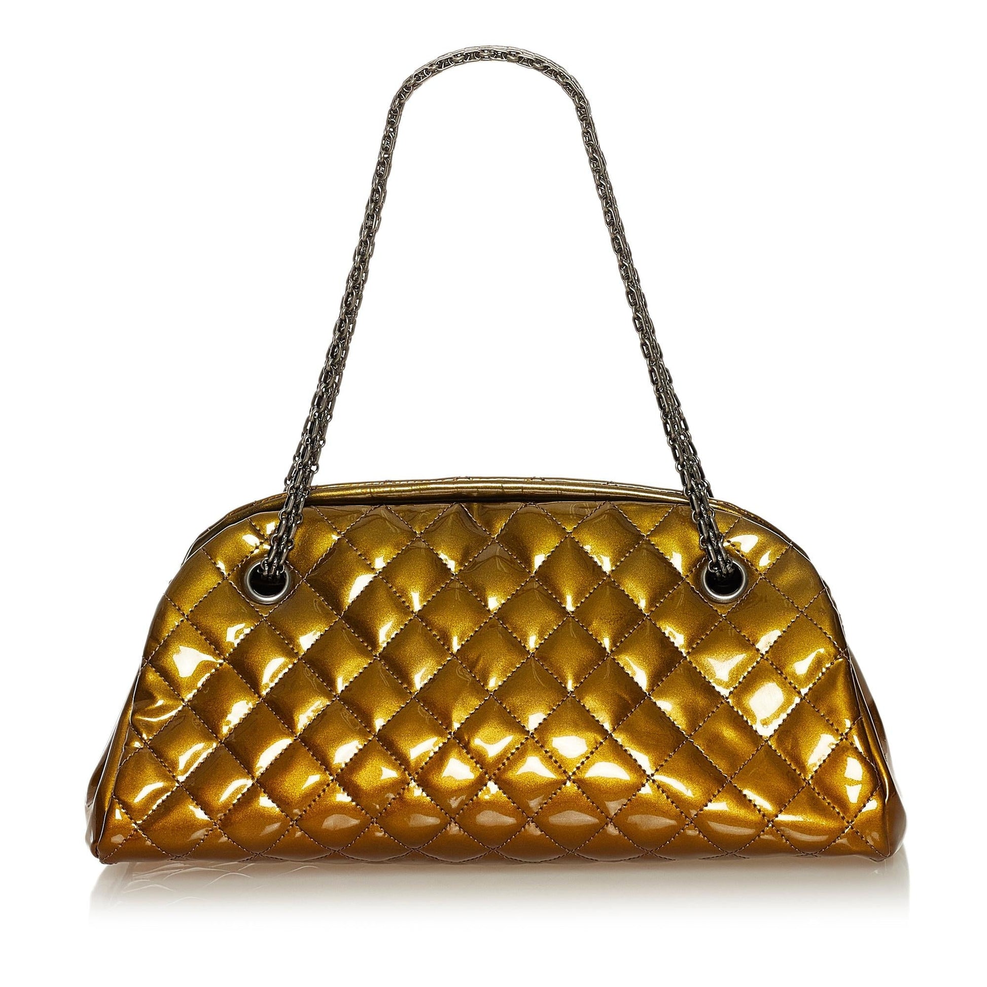 Chanel Mademoiselle Lambskin Bowling SHG Leather Handbag