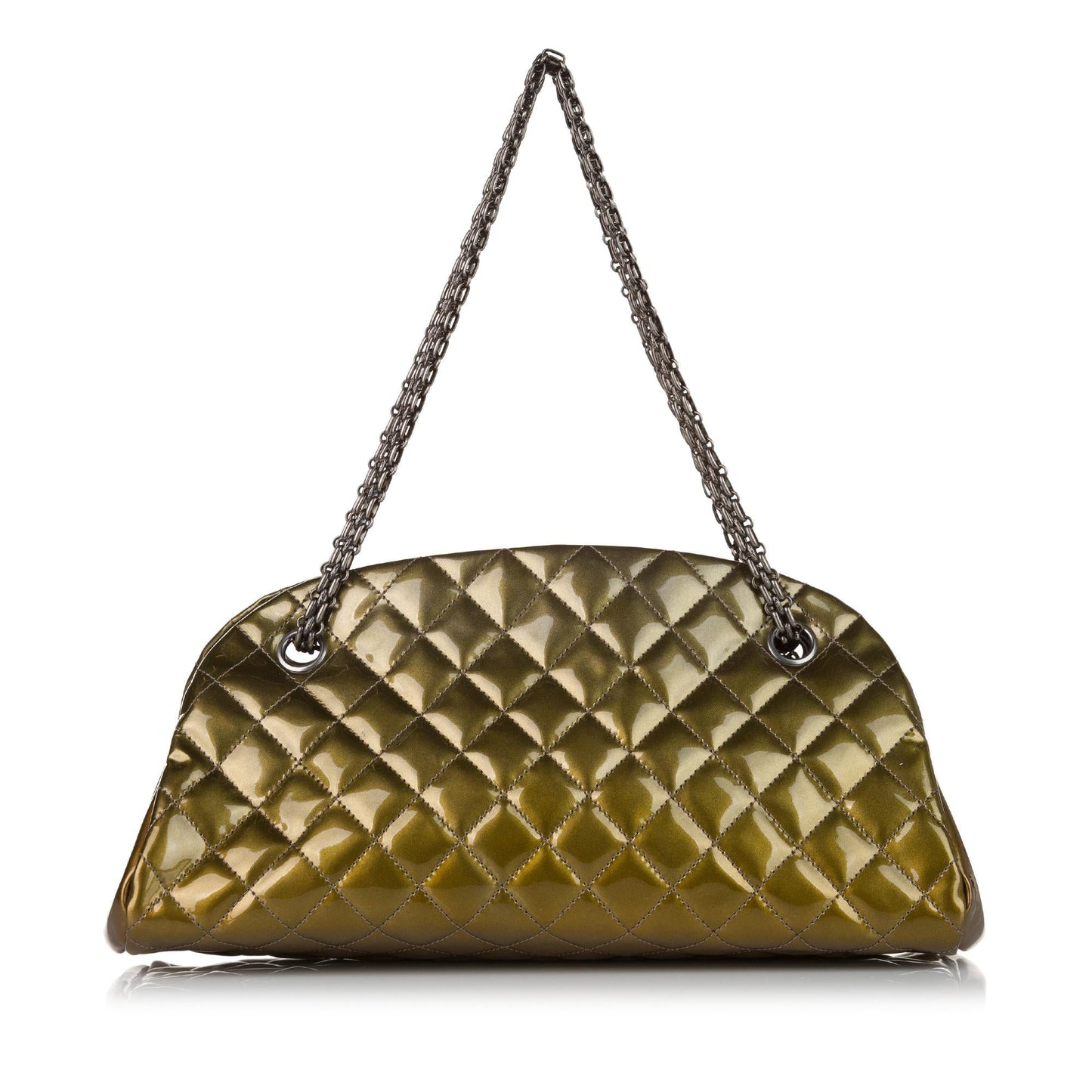 Chanel Mademoiselle Lambskin Bowling SHG Leather Handbag Bag Shg