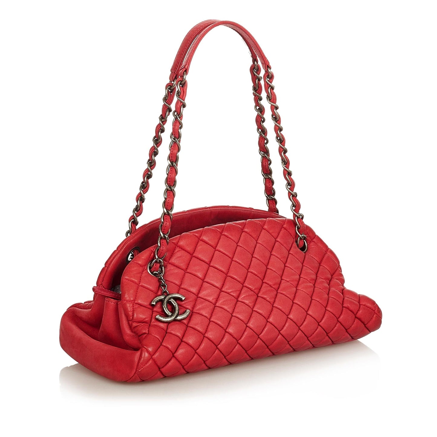 Chanel Mademoiselle Bowling SHG Leather Handbag Bag Shg