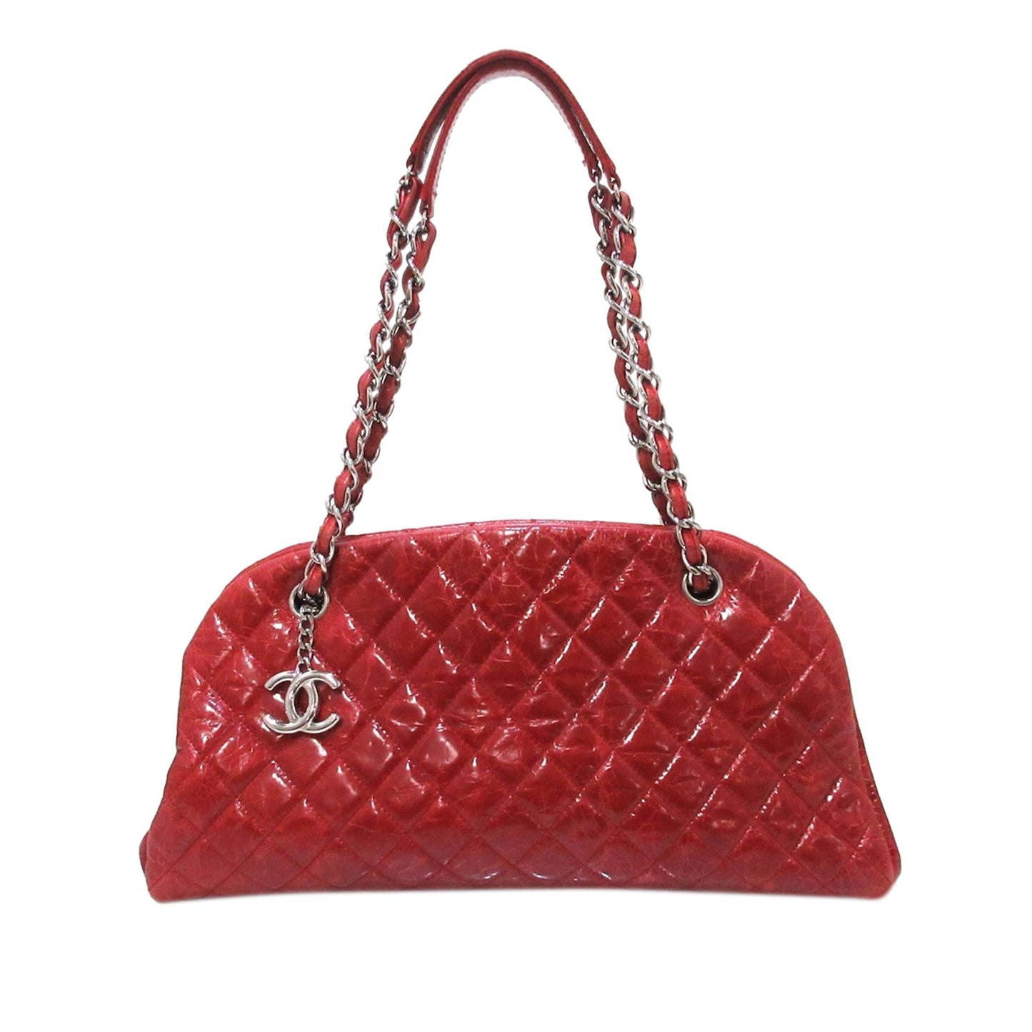 Chanel Mademoiselle Patent Bowling SHG Leather Handbag