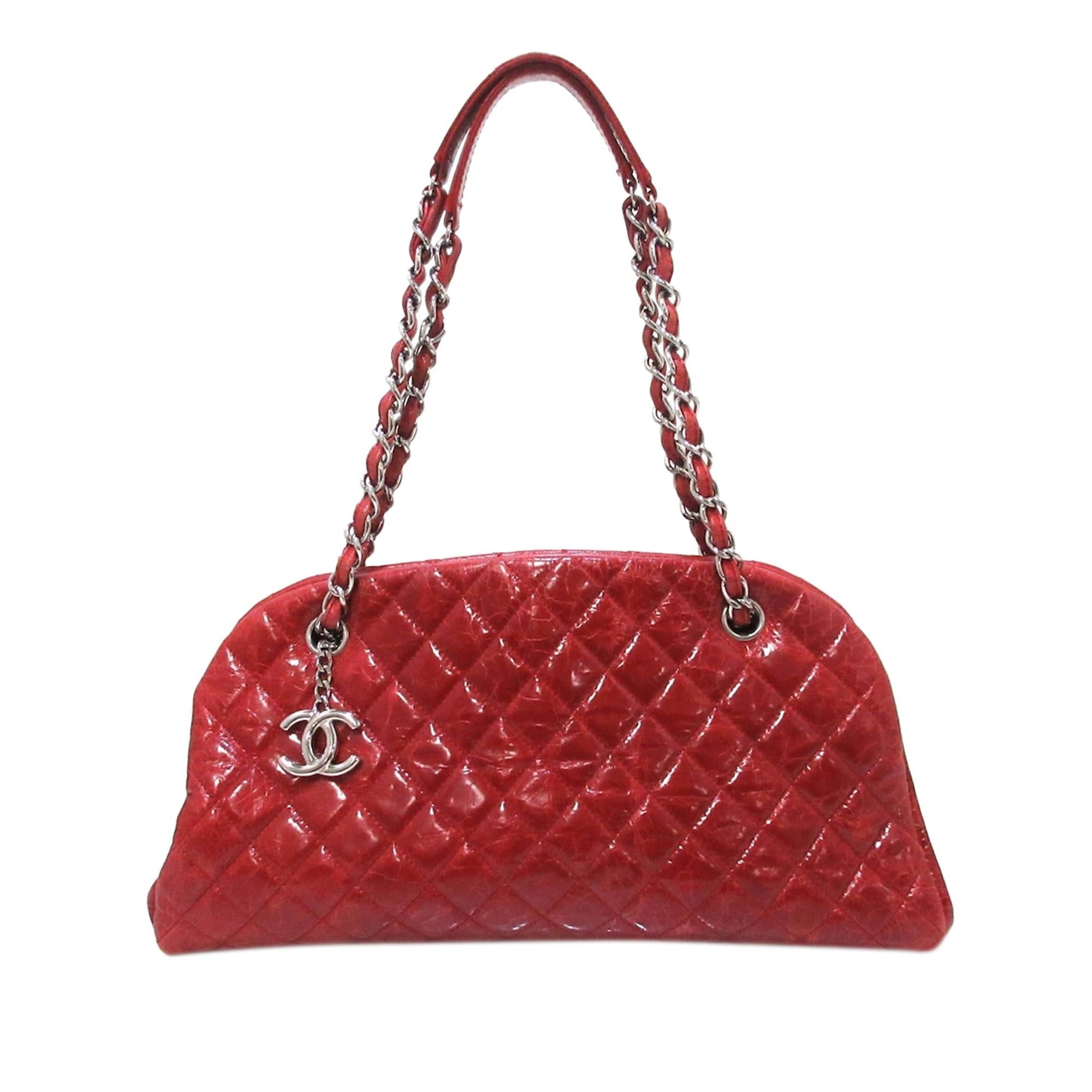 Chanel Mademoiselle Patent Bowling SHG Leather Handbag