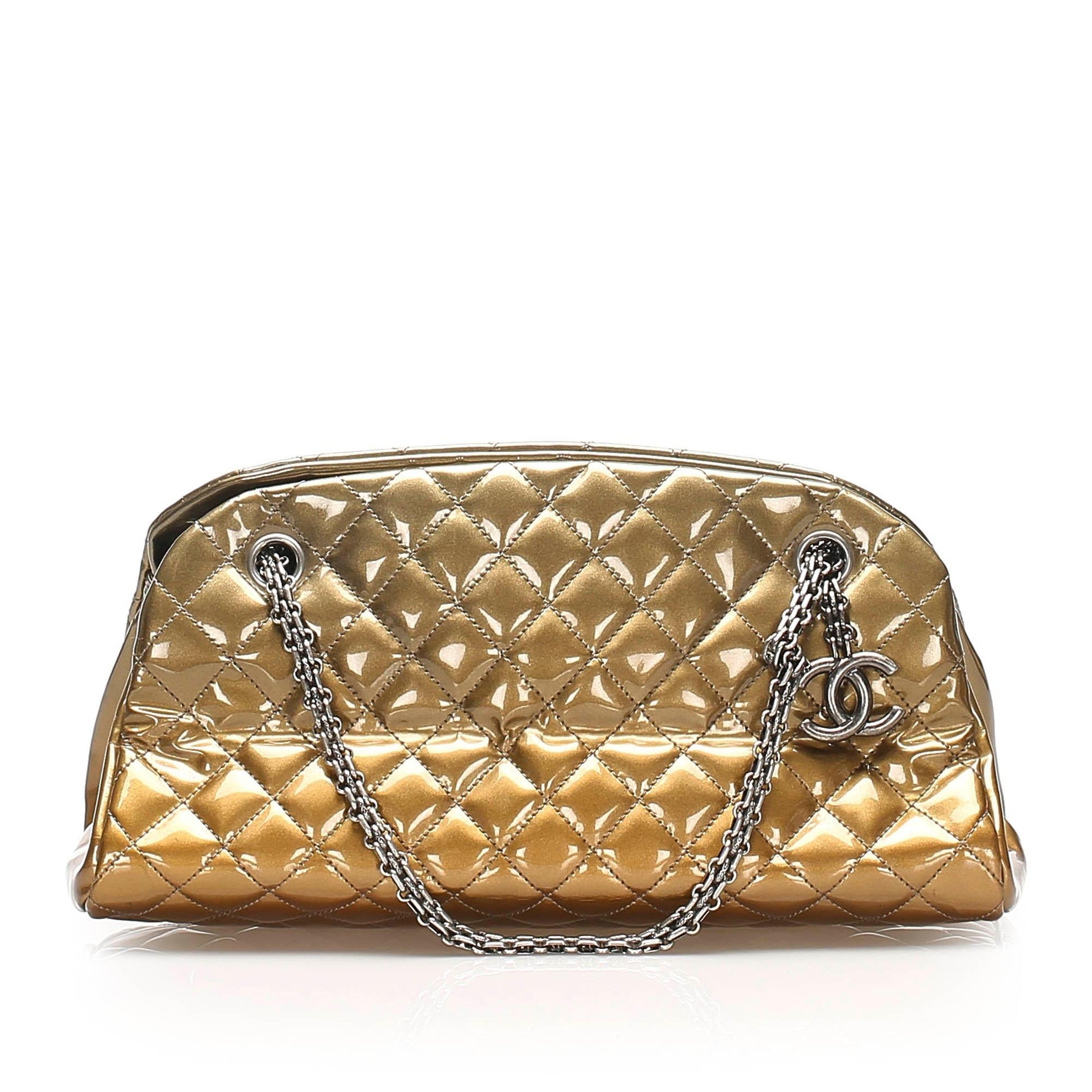 Chanel Mademoiselle Patent Bowling SHG Leather Handbag 3