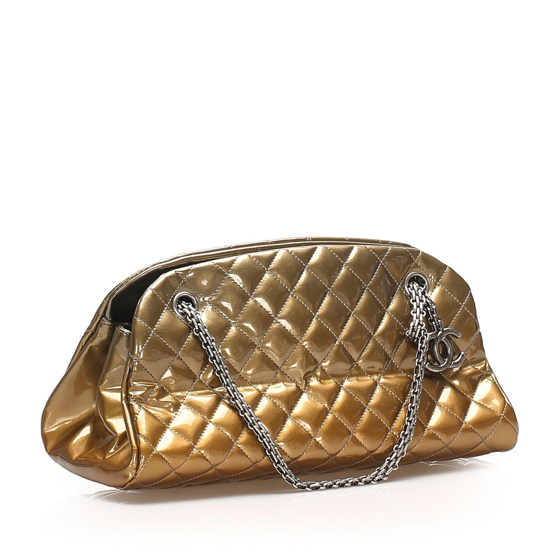 Chanel Mademoiselle Patent Bowling SHG Leather Handbag 3
