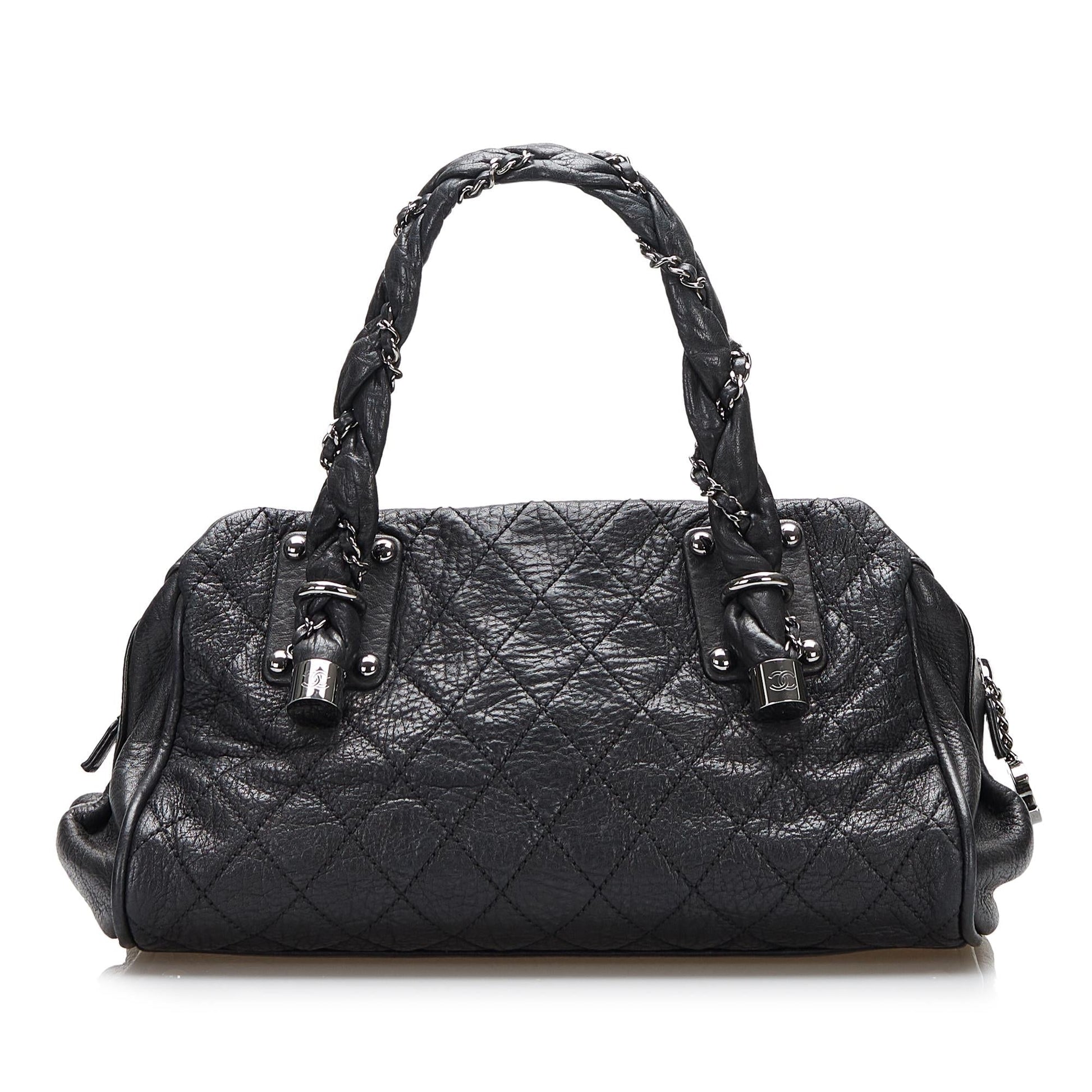 Chanel Matelasse Lady Braid Bowler SHG Handbag