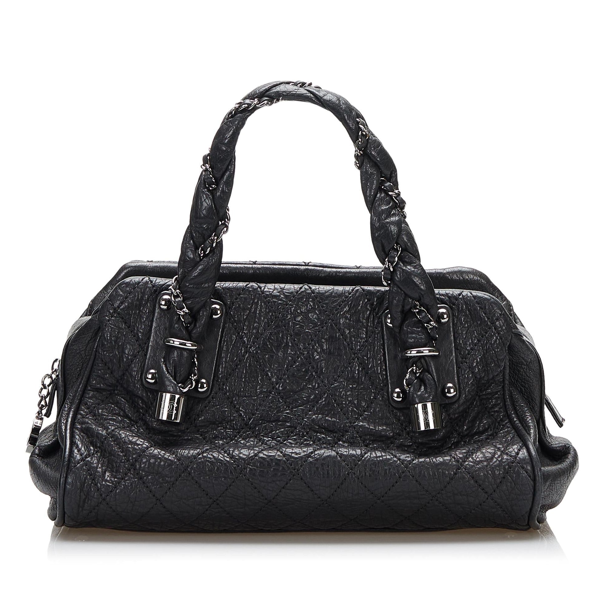 Chanel Matelasse Lady Braid Bowler SHG Handbag