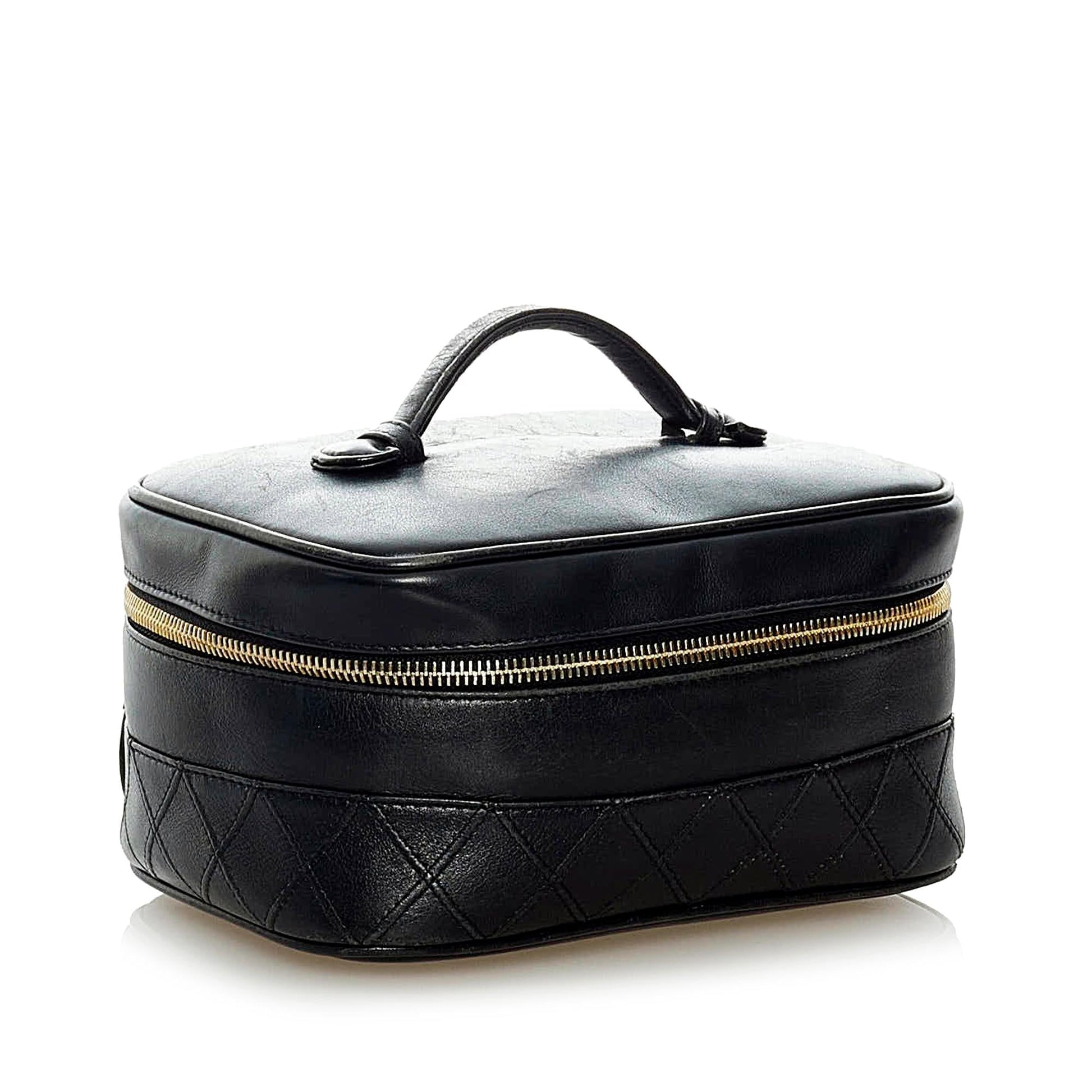 Chanel Matelasse Lambskin Vanity SHG Leather Handbag