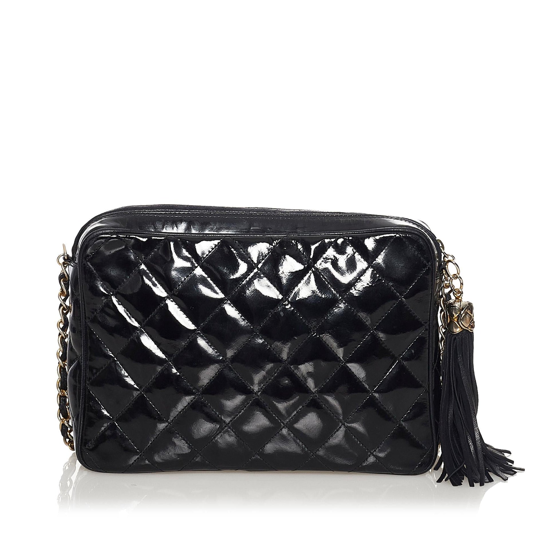 Chanel Matelasse Patent SHG Leather Crossbody Bag