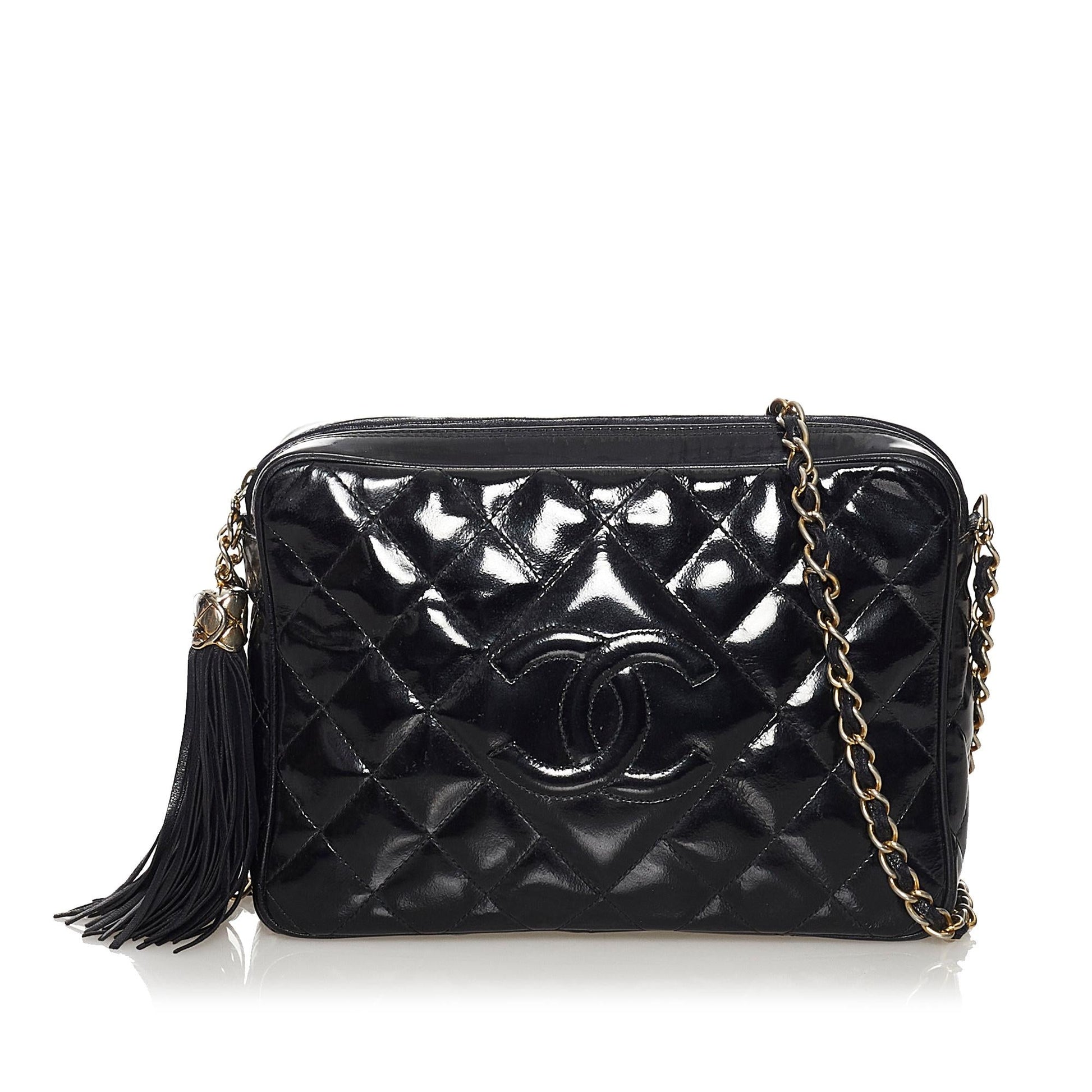 Chanel Matelasse Patent SHG Leather Crossbody Bag
