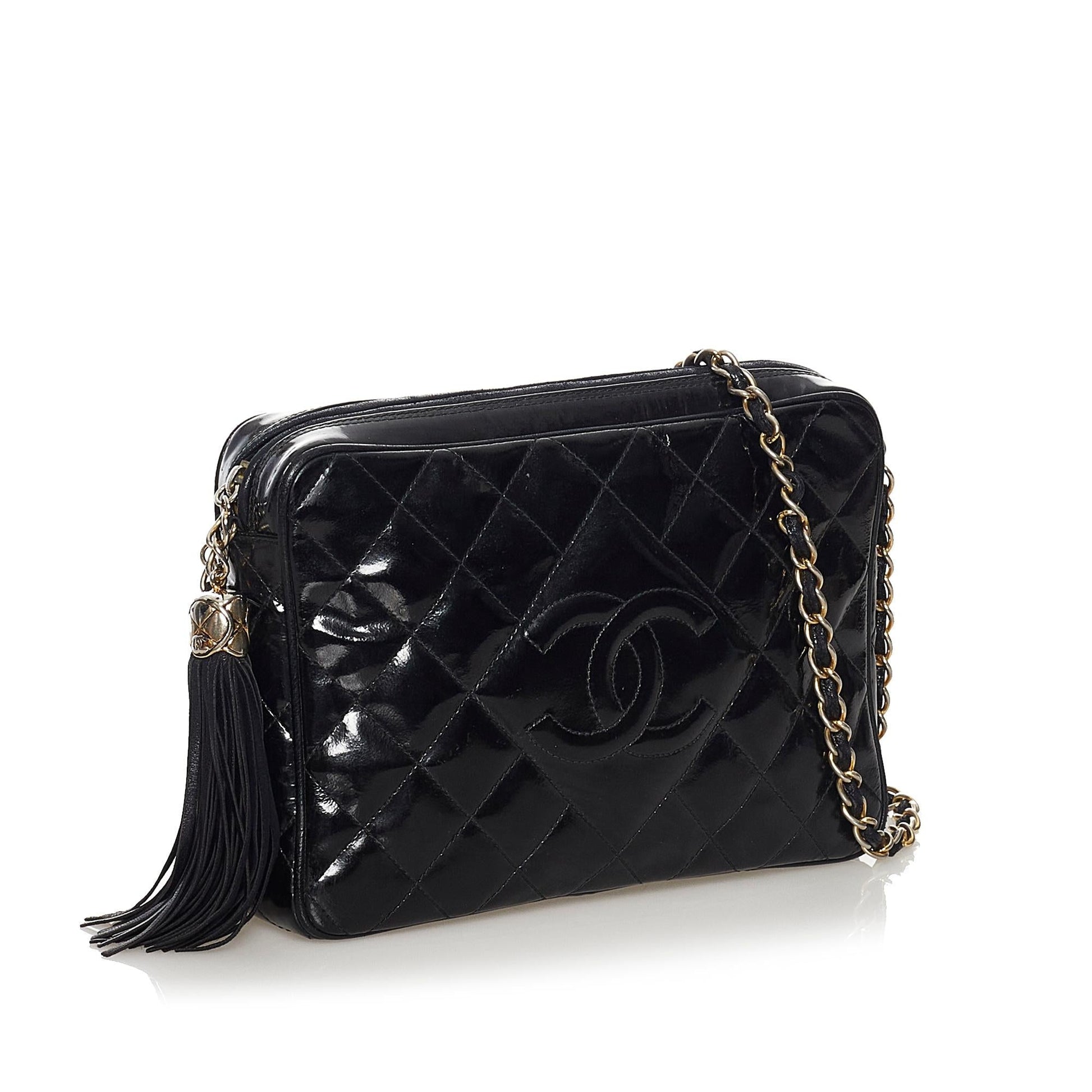 Chanel Matelasse Patent SHG Leather Crossbody Bag