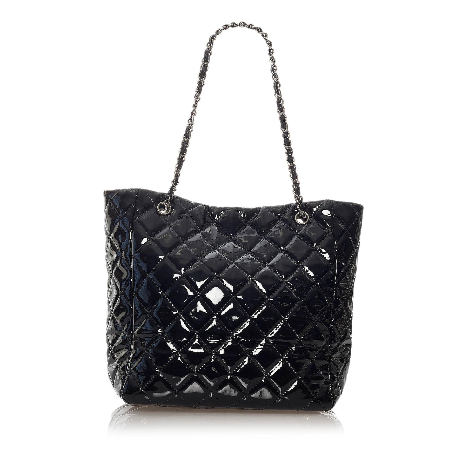 Chanel Matelasse Patent SHG-r9UFCD Leather Tote Bag