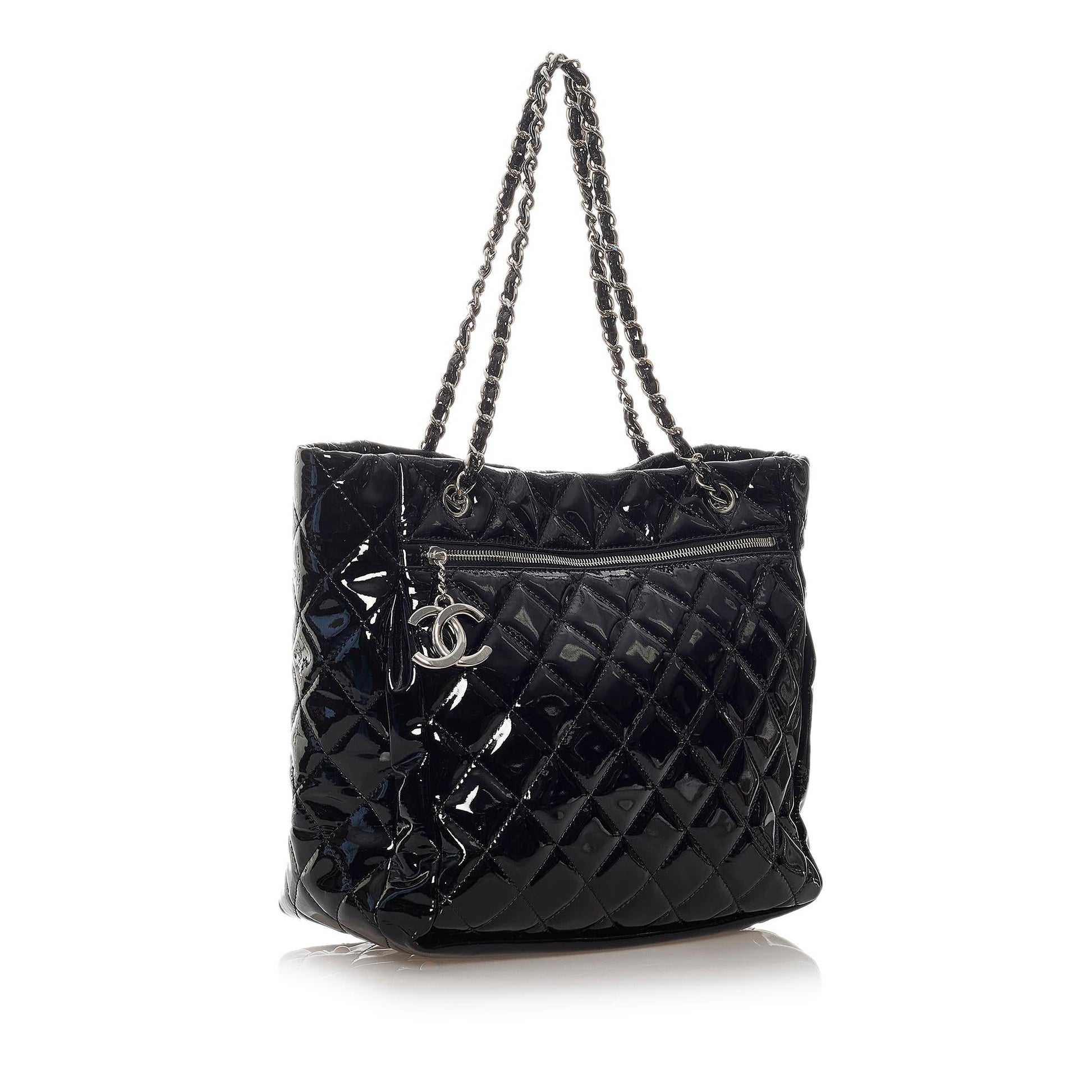 Chanel Matelasse Patent SHG-r9UFCD Leather Tote Bag