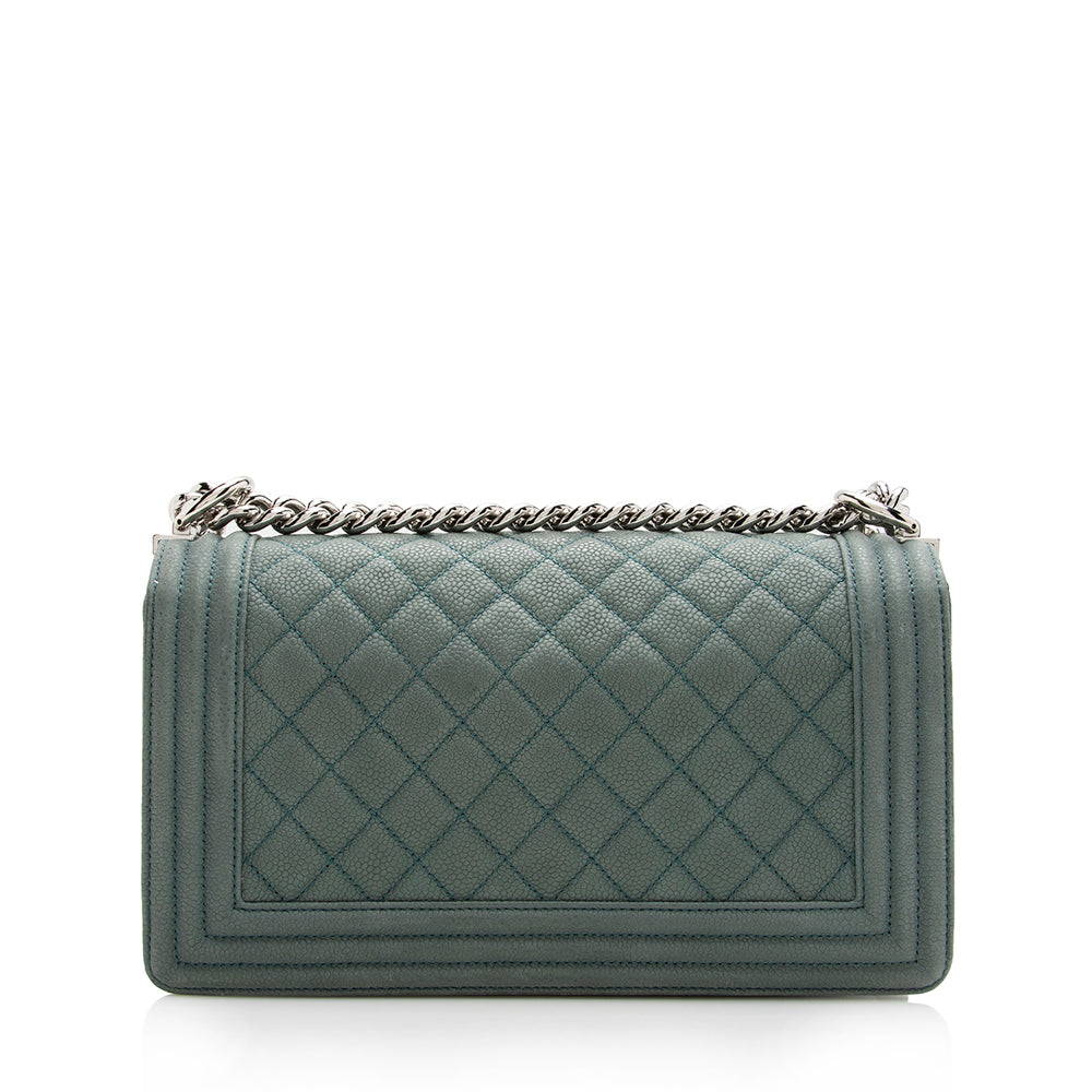 Chanel Matte Caviar Old Boy - FINAL Leather Handbag