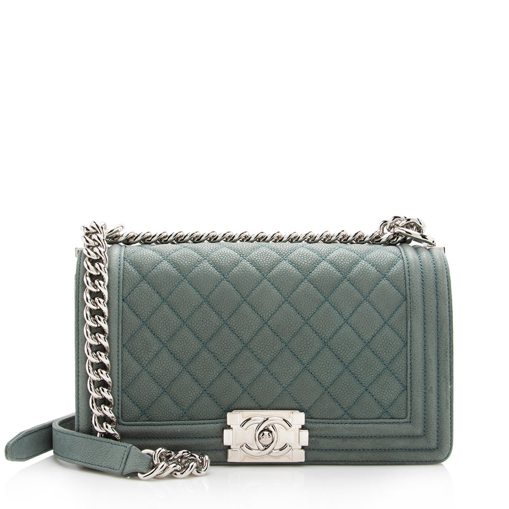 Chanel Matte Caviar Old Boy - FINAL Leather Handbag