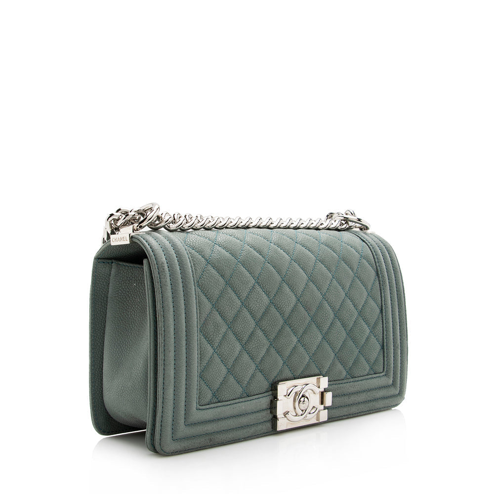 Chanel Matte Caviar Old Boy - FINAL Leather Handbag
