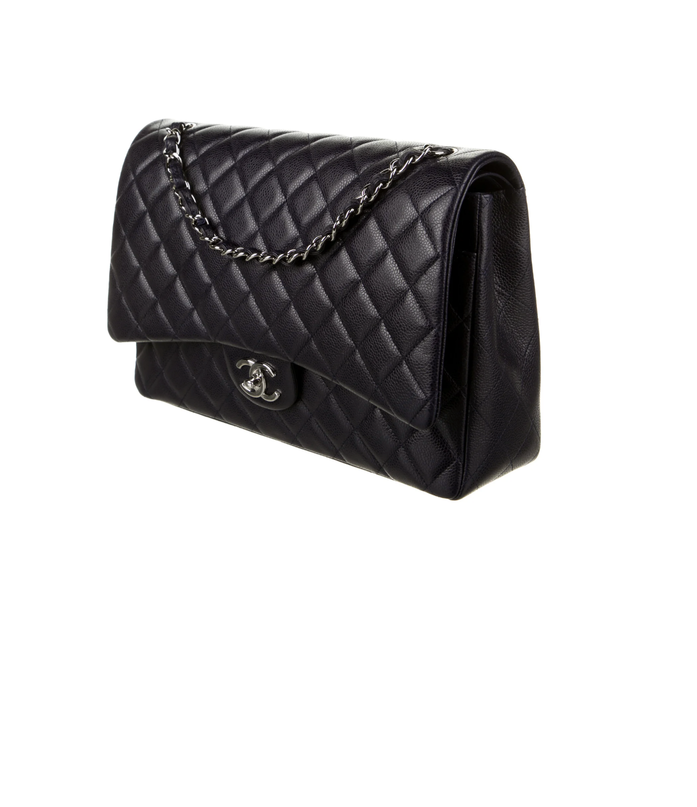 Chanel CLASSIC MAXI DOUBLE FLAP Blue Shoulder Bag