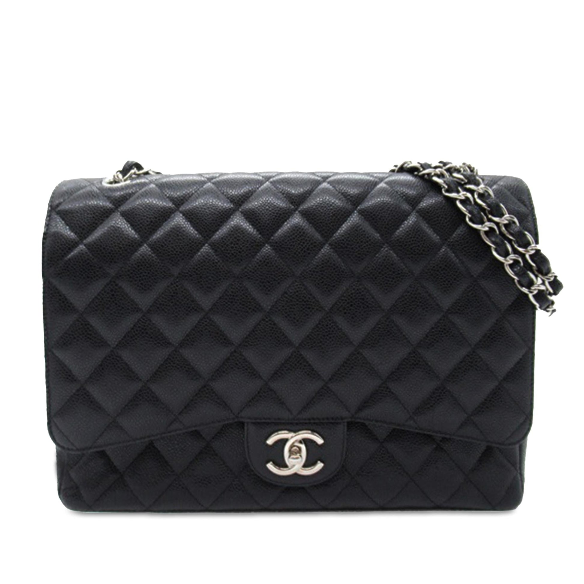 Chanel Maxi Classic Caviar Double Flap (Shg-Vrfubg) Bag