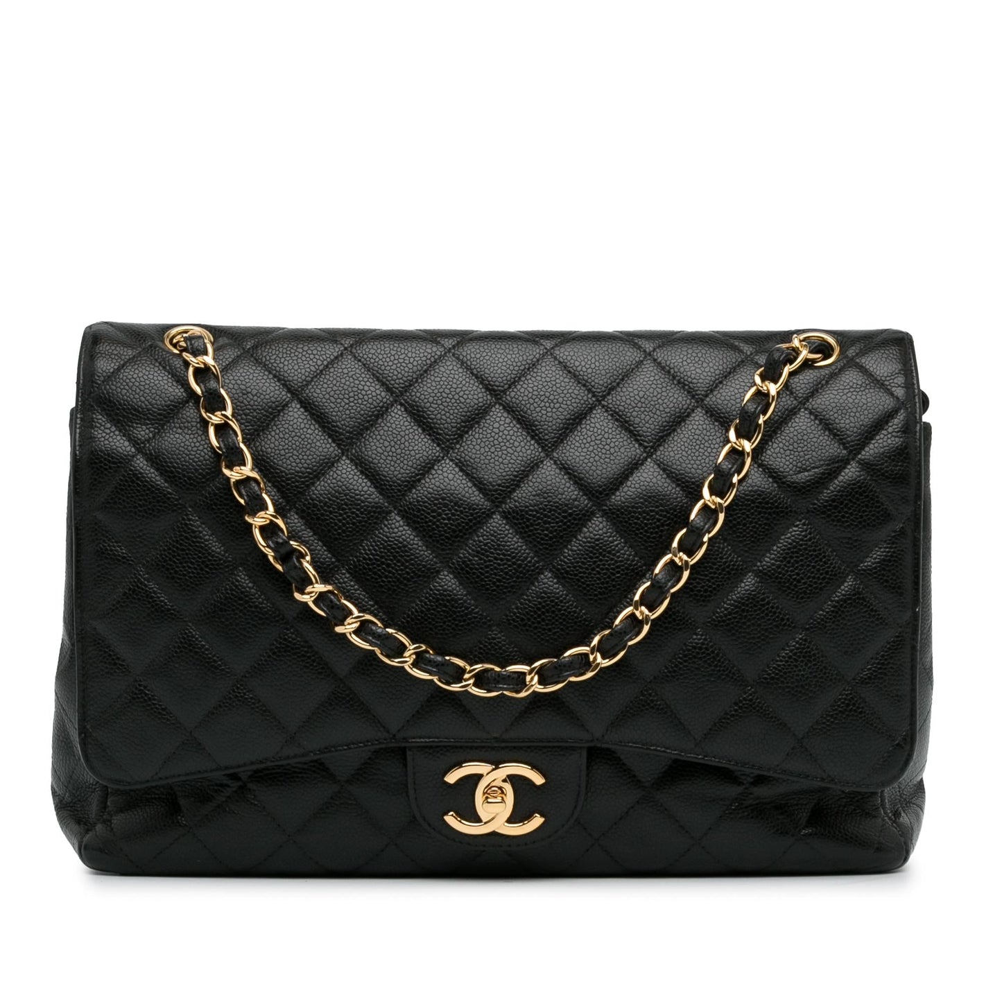 Chanel Maxi Classic Caviar Double Flap SHG-Nah1rf Handbag