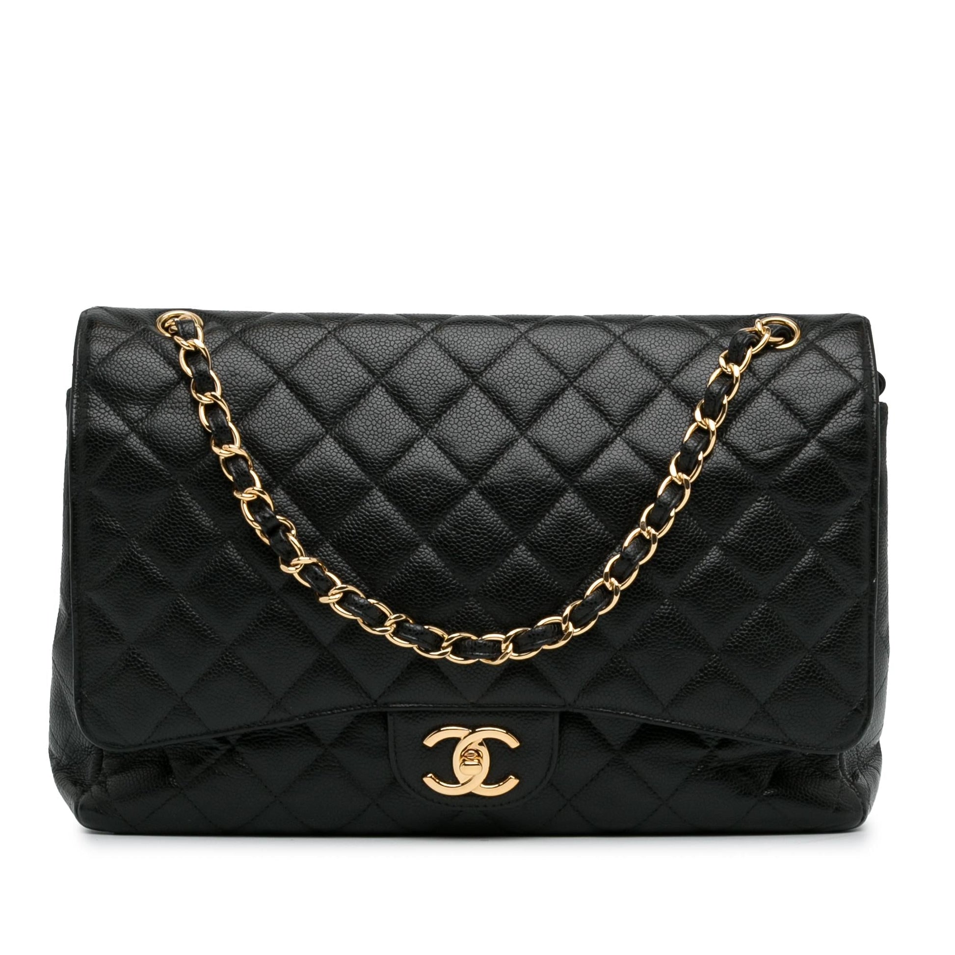Chanel Maxi Classic Caviar Double Flap SHG-Nah1rf Handbag