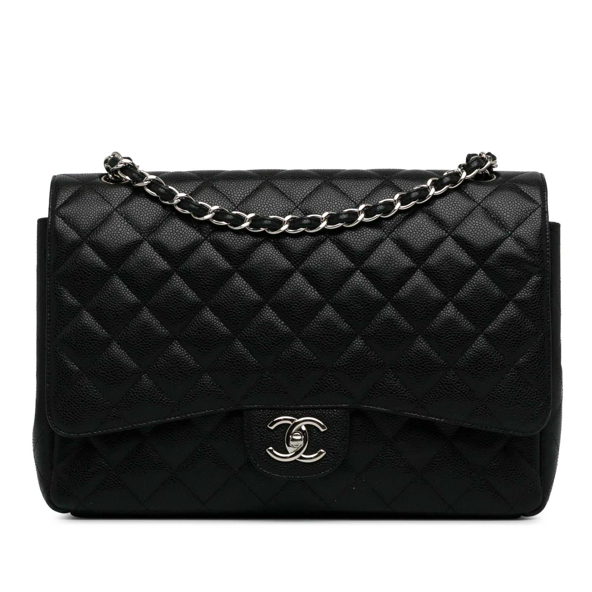 Chanel Maxi Classic Caviar Double Flap (Shg-Usshab) Bag