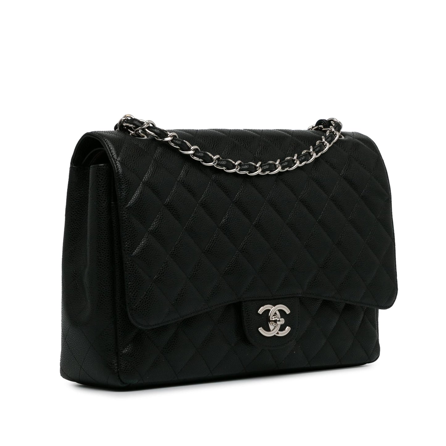 Chanel Maxi Classic Caviar Double Flap SHG-UssHab Handbag