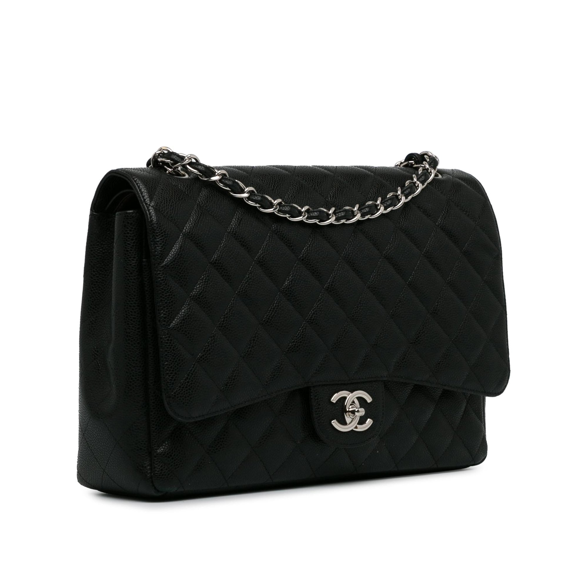 Chanel Maxi Classic Caviar Double Flap (Shg-Usshab) Bag