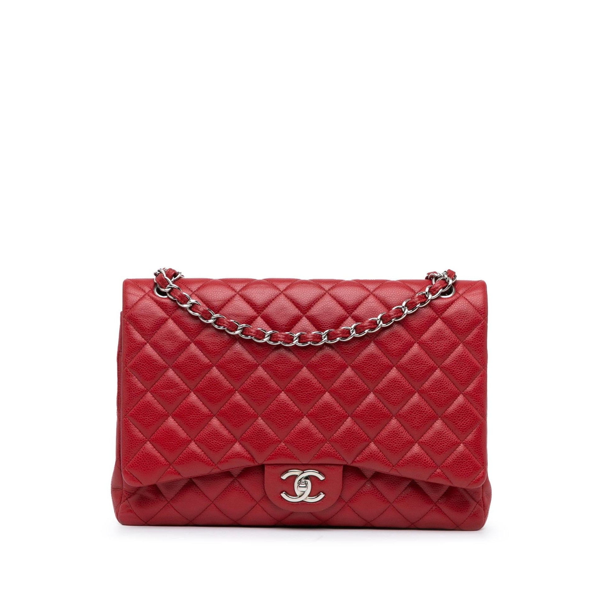 Chanel Maxi Classic Caviar Double Flap Handbag Double Flap