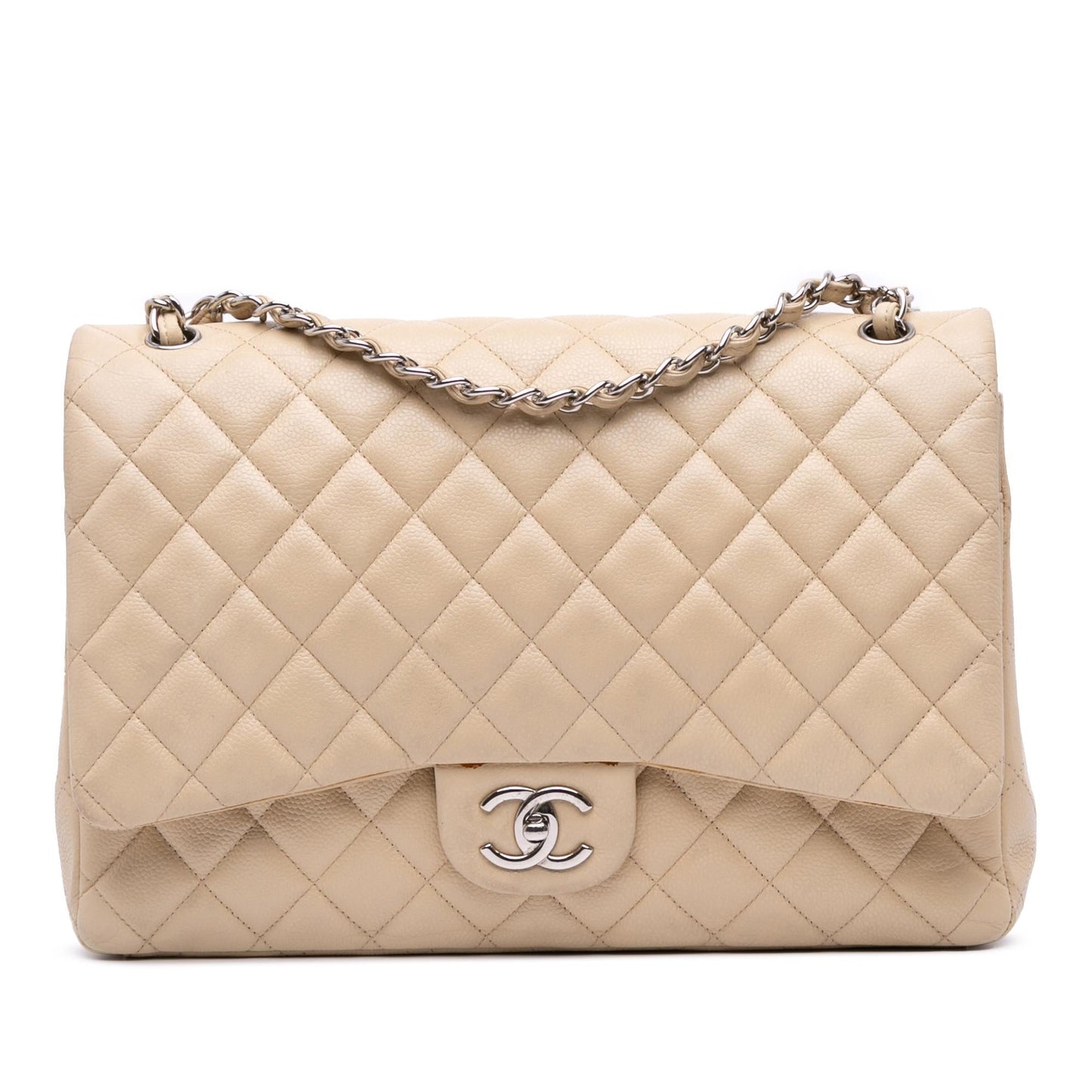 Chanel Maxi Classic Caviar Double Flap Handbag Flap 1