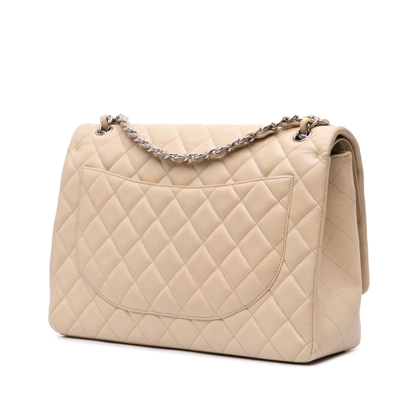 Chanel Maxi Classic Caviar Double Flap Handbag Flap 1
