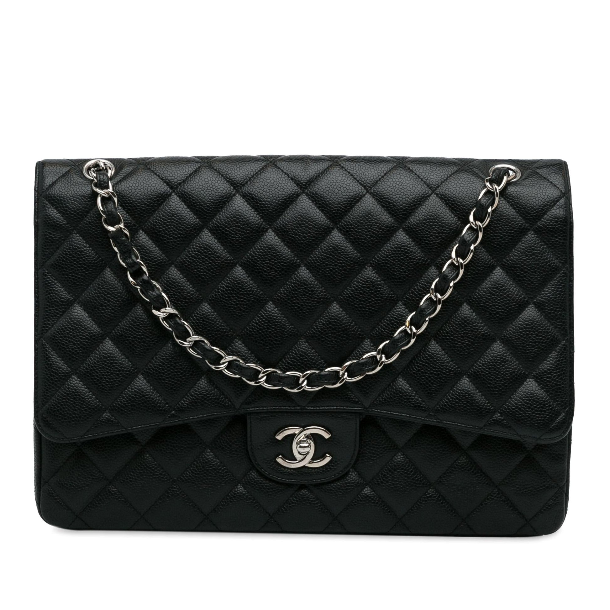 Chanel Maxi Classic Caviar Single Flap SHG-QSdaKq Handbag