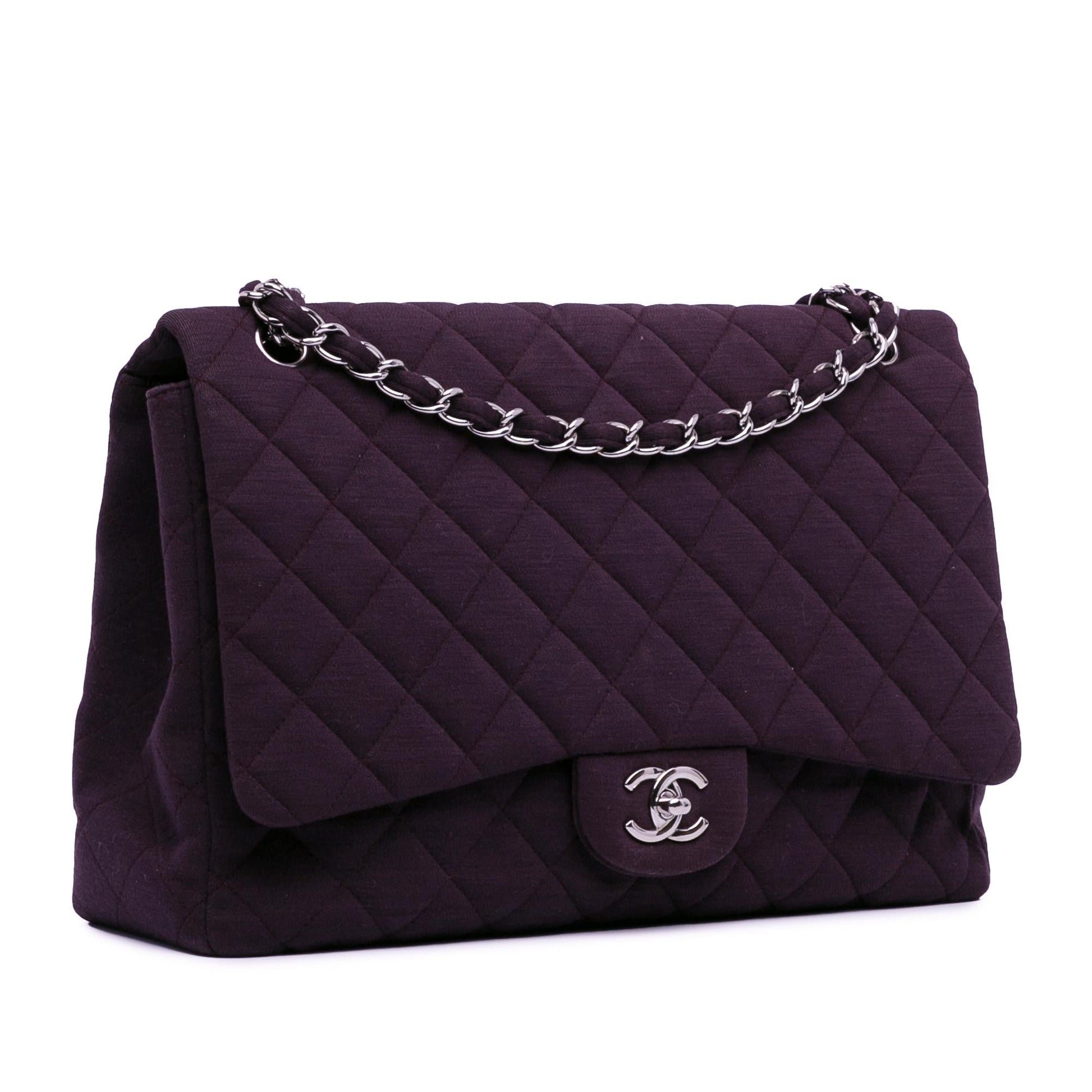 Chanel Maxi Classic Jersey Single Flap SHG-0jPdOf Handbag