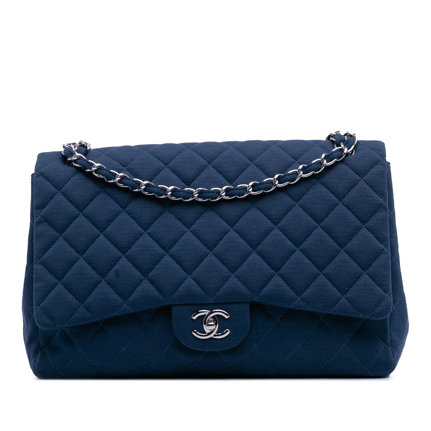 Chanel Maxi Classic Jersey Single Flap Handbag
