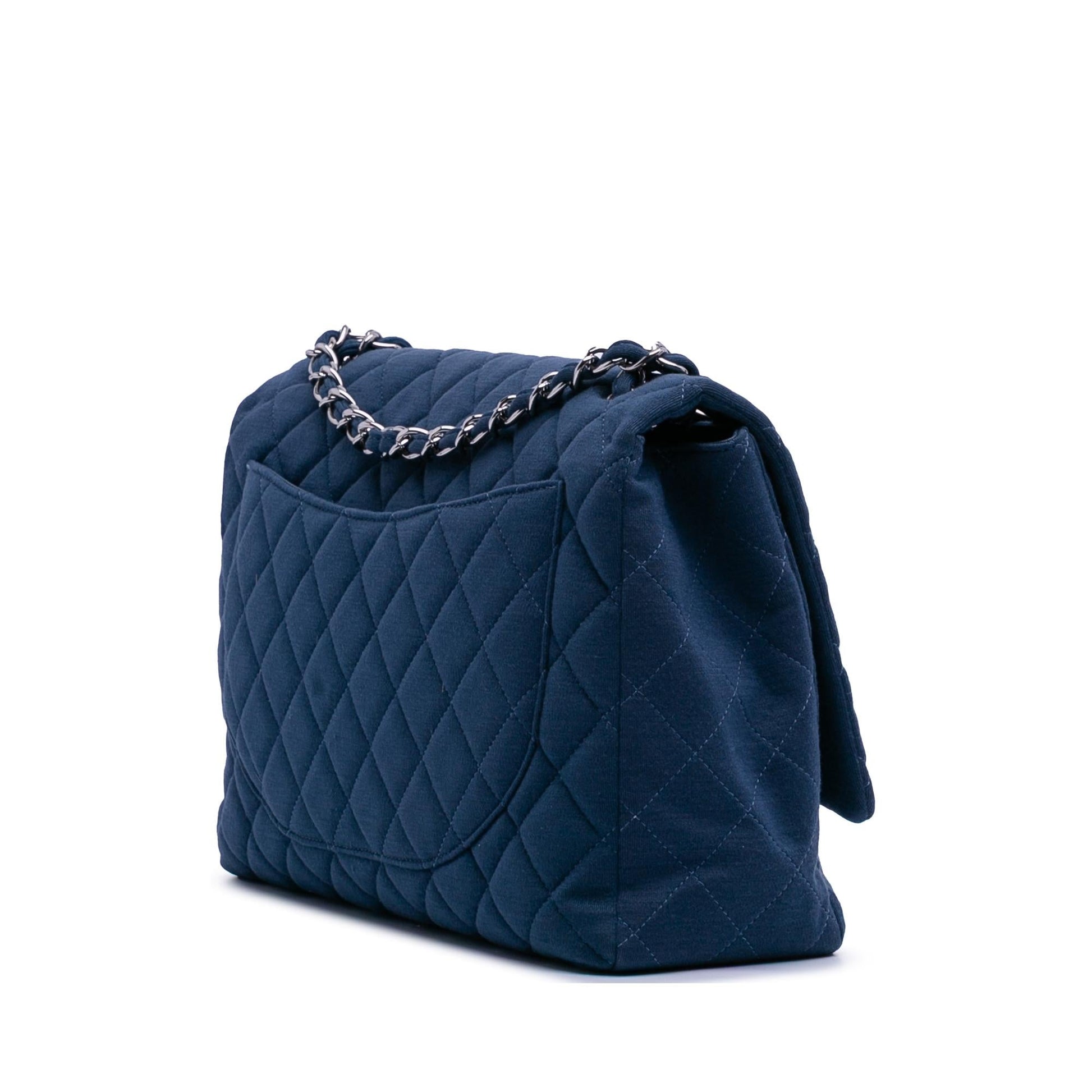 Chanel Maxi Classic Jersey Single Flap Handbag