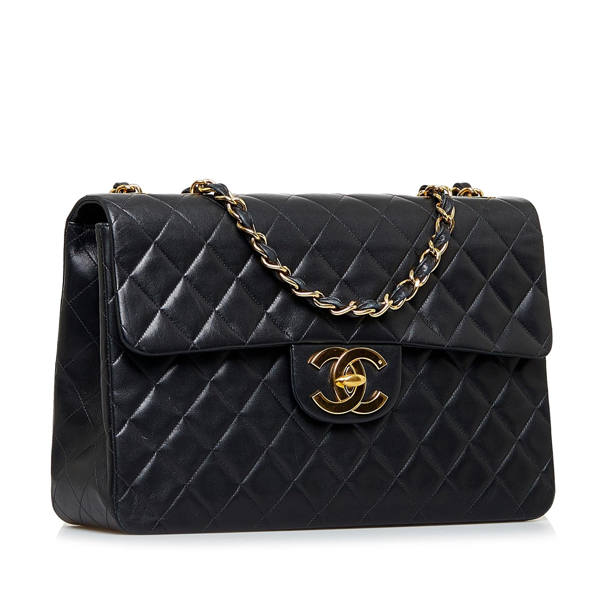 Chanel Maxi Classic Lambskin Double Flap SHG-rPvxRG Handbag