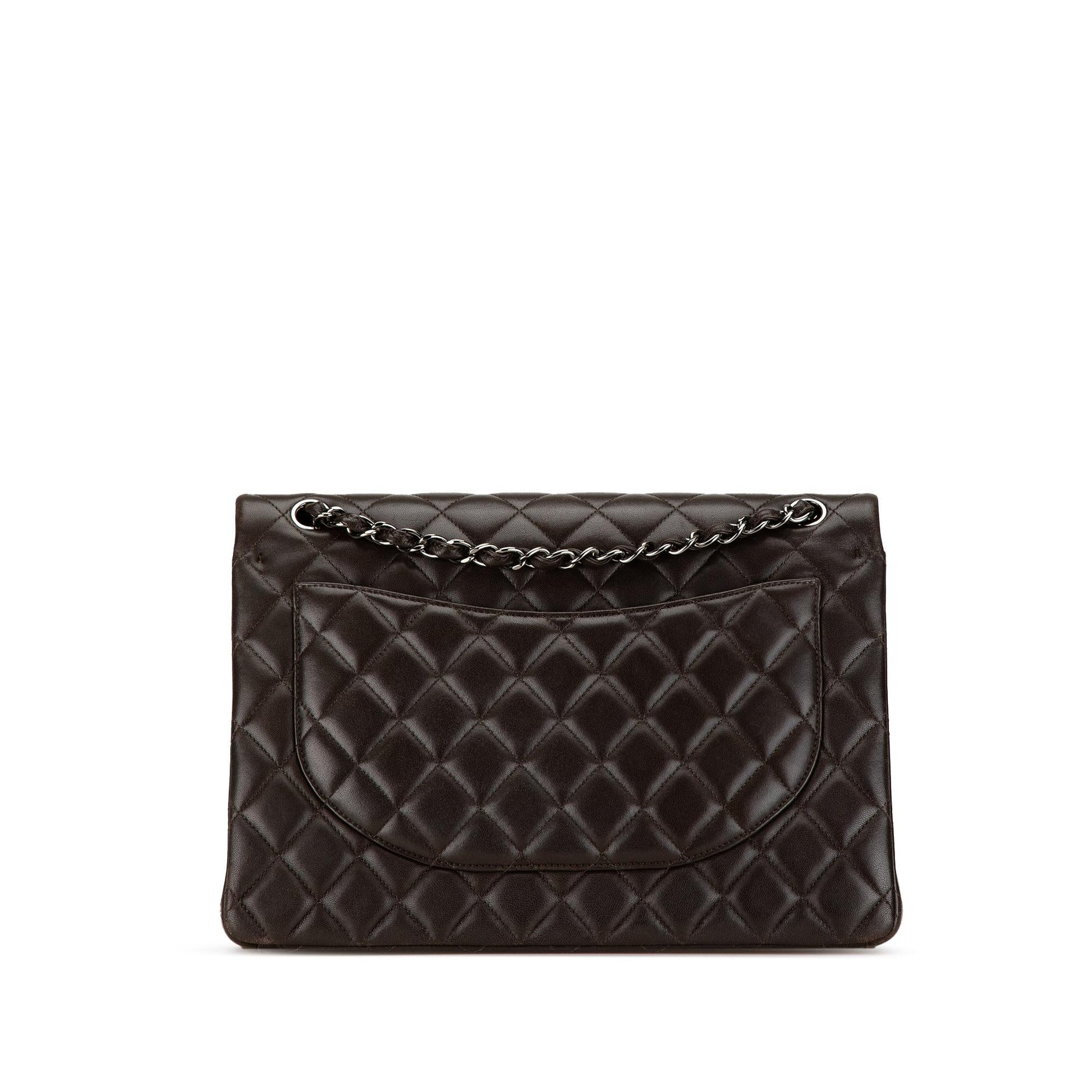 Chanel Maxi Classic Lambskin Double Flap Handbag