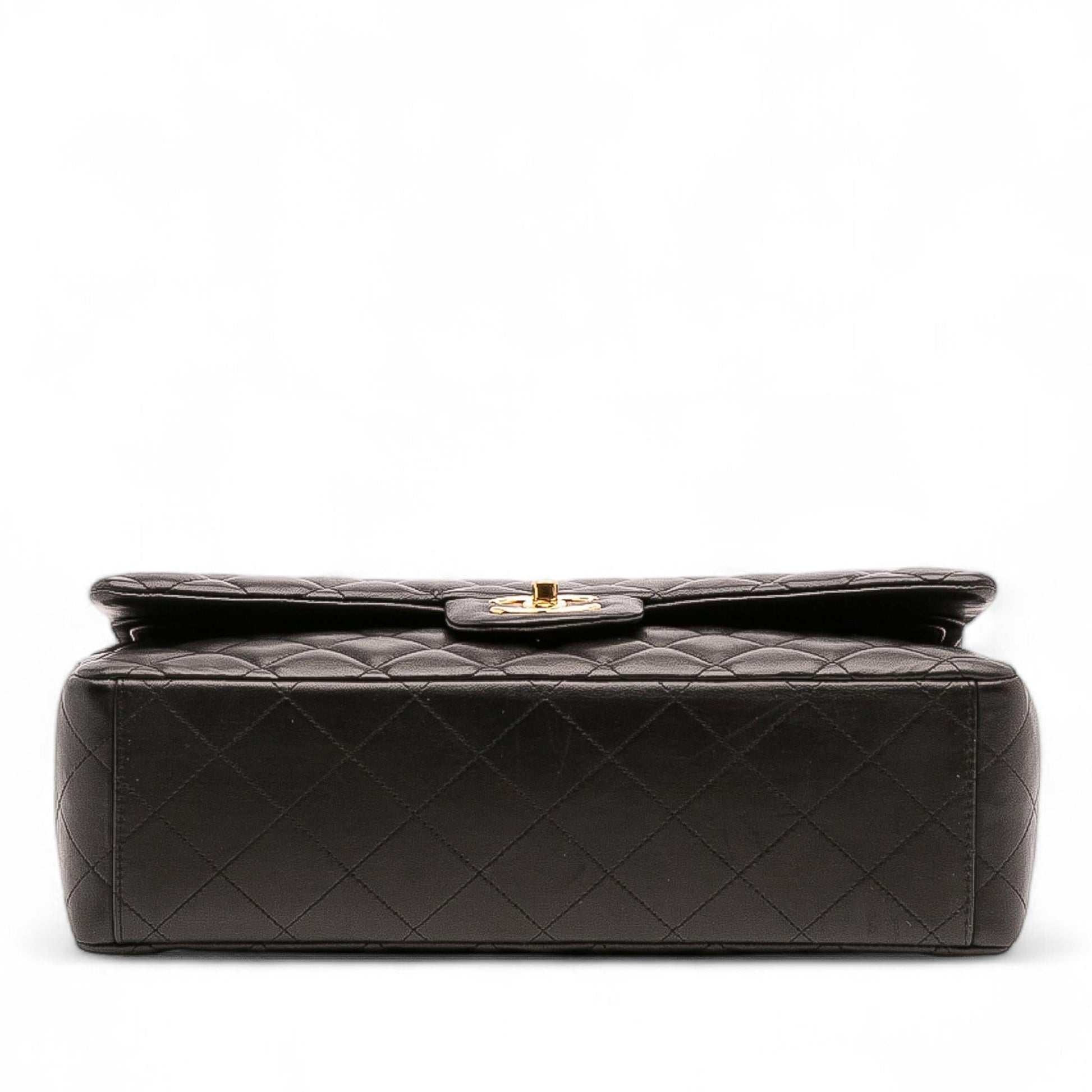 Chanel Maxi Classic Lambskin Double Flap Handbag Flap 2