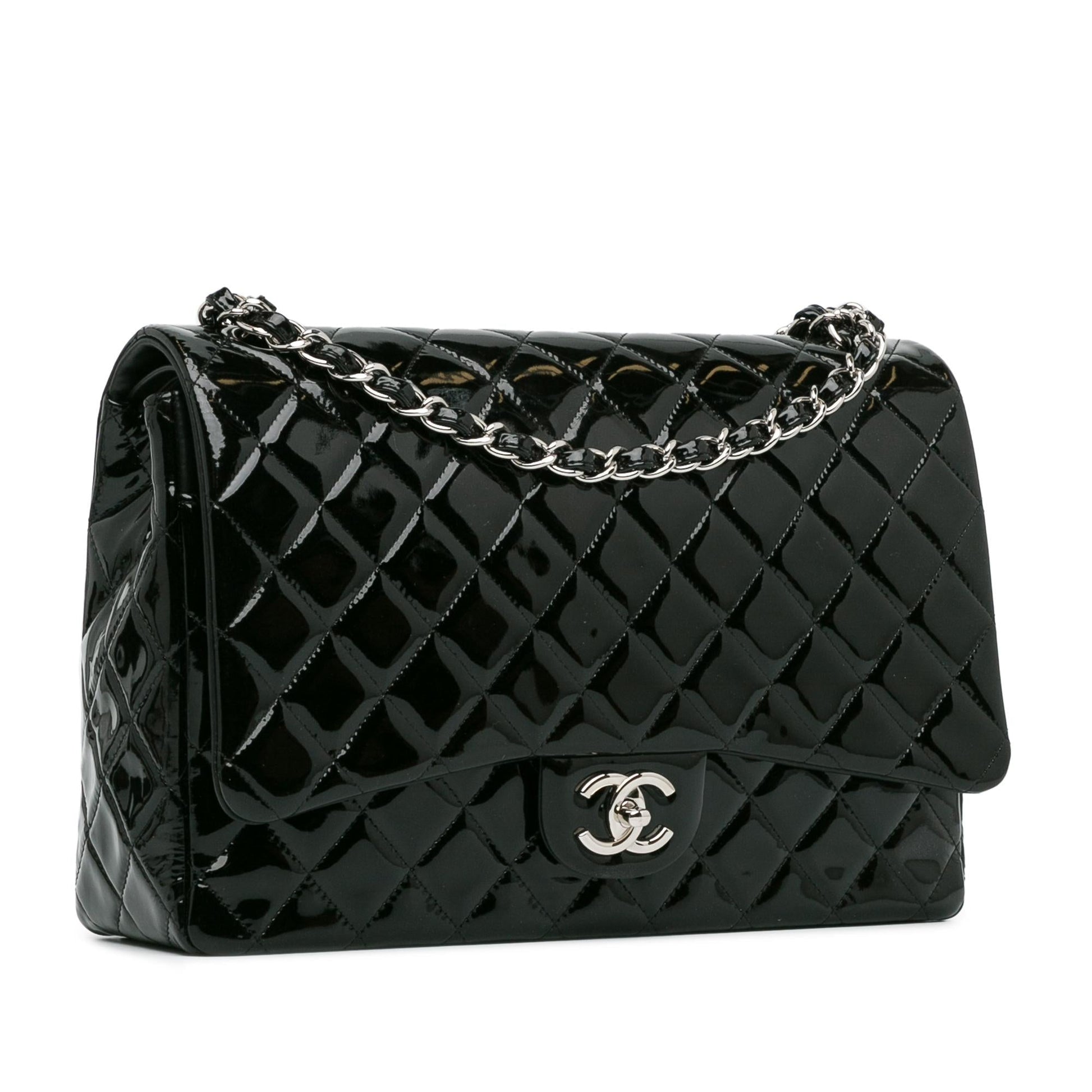 Chanel Maxi Classic Patent Double Flap (Shg-Wjjetr) Bag