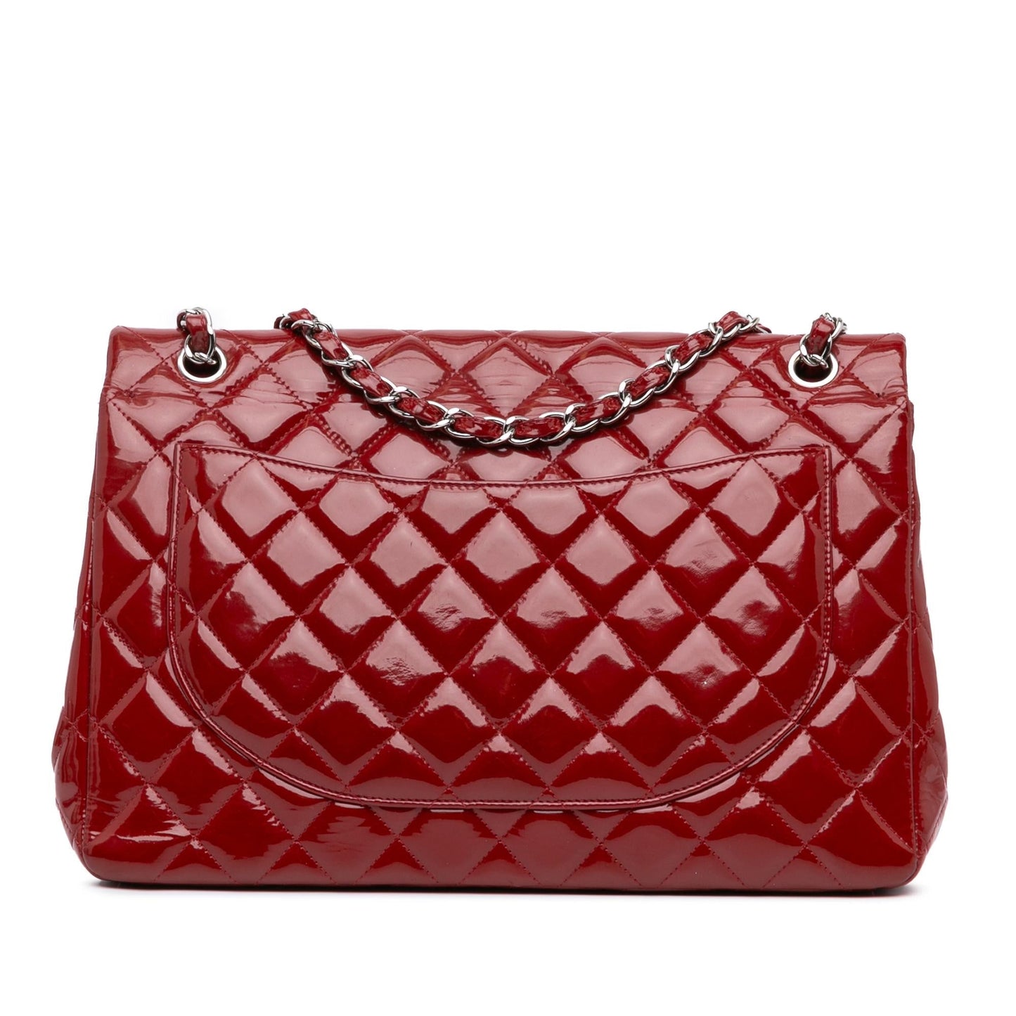Chanel Maxi Classic Patent Double Flap Handbag