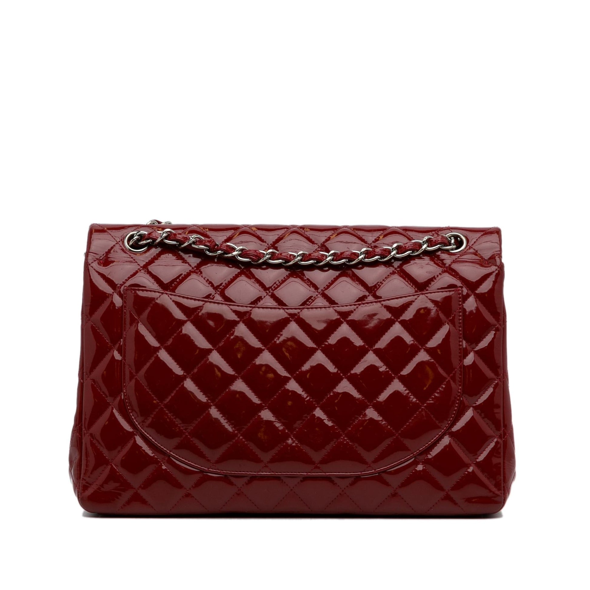 Chanel Maxi Classic Patent Double Flap SHG-91zs9Y Leather Shoulder Bag