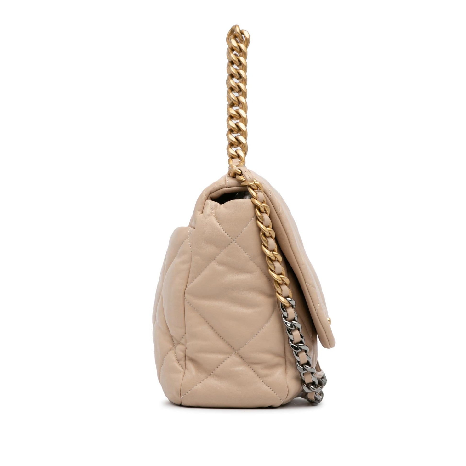 Chanel Maxi Lambskin 19 Flap Satchel SHG-RsNtmV Satchel Bag