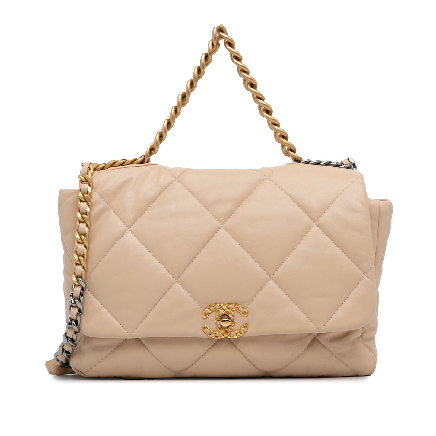 Chanel Maxi Lambskin 19 Flap Satchel SHG-RsNtmV Satchel Bag