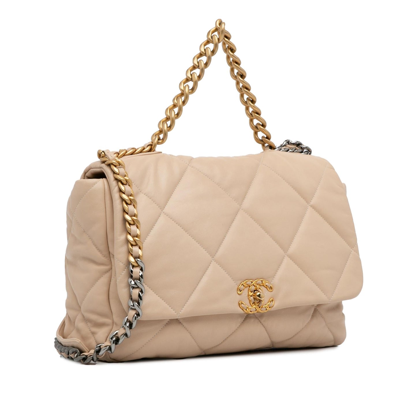 Chanel Maxi Lambskin 19 Flap Satchel SHG-RsNtmV Satchel Bag