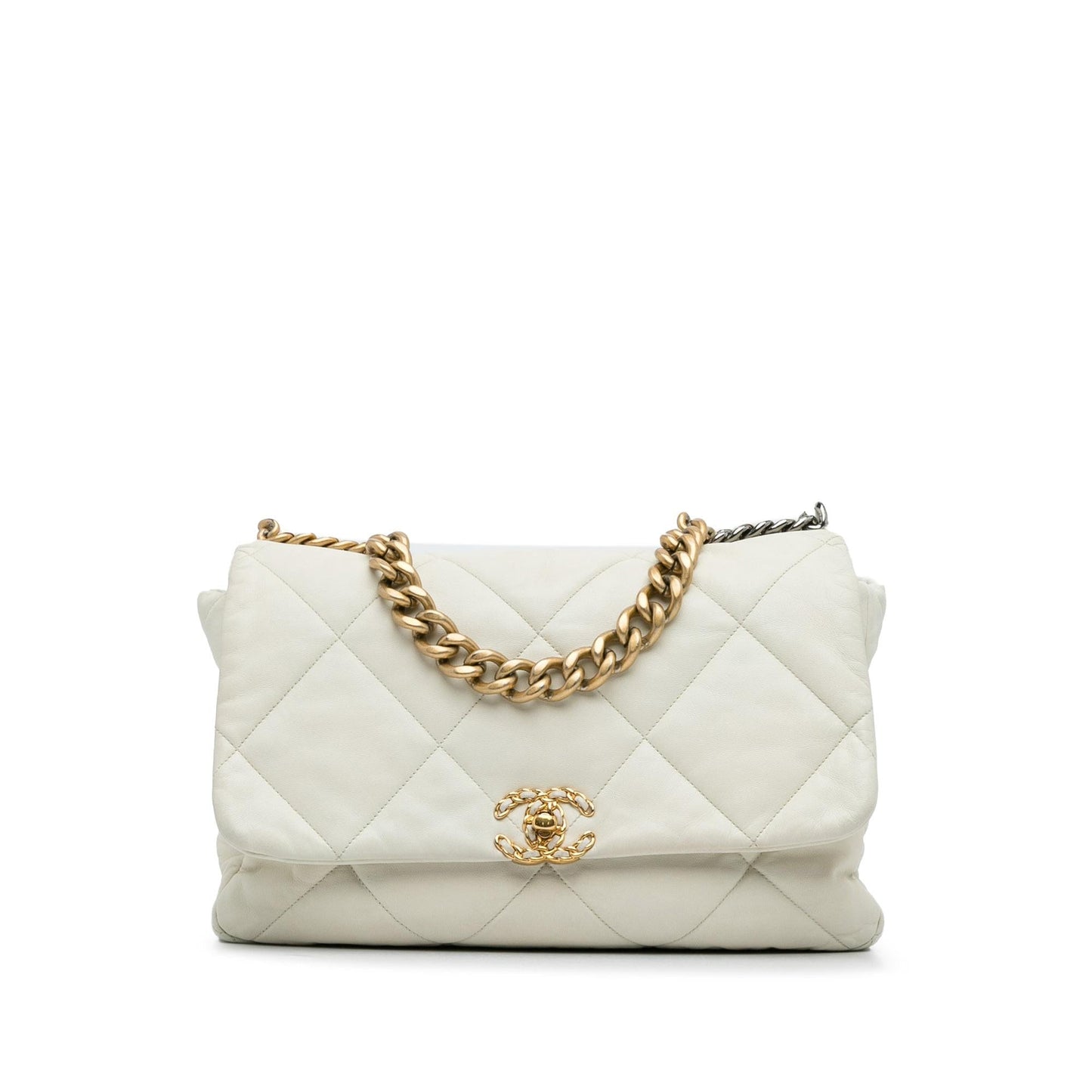 Chanel Maxi Lambskin 19 Flap SHG-On907h Handbag